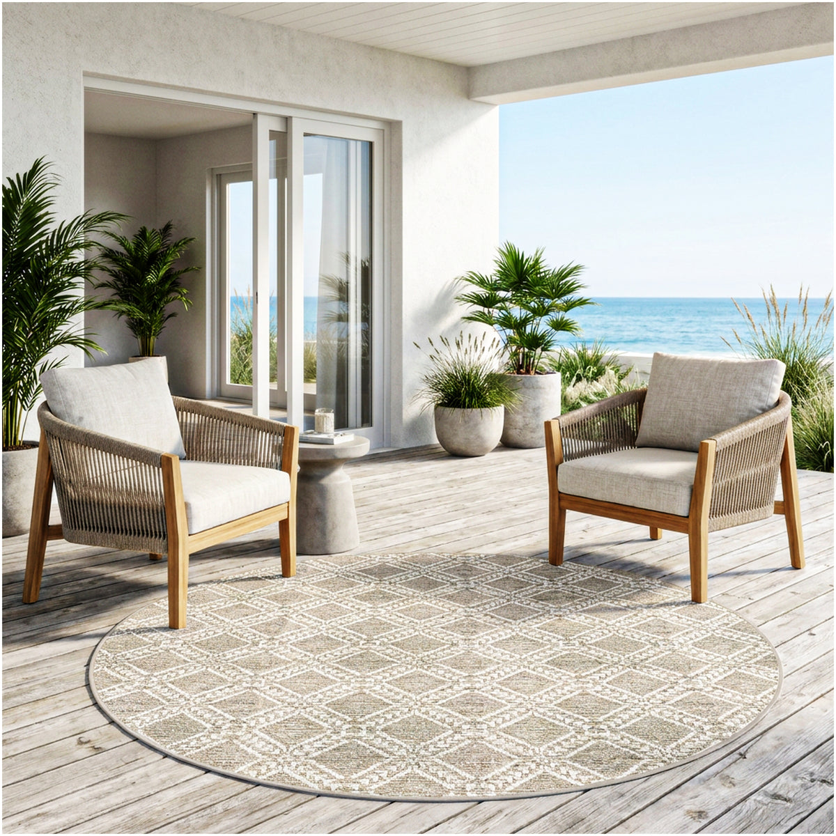 Belmar Custom Size Indoor & Outdoor Area Rug