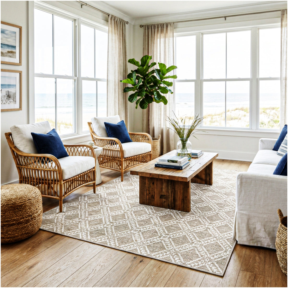 Belmar Custom Size Indoor & Outdoor Area Rug