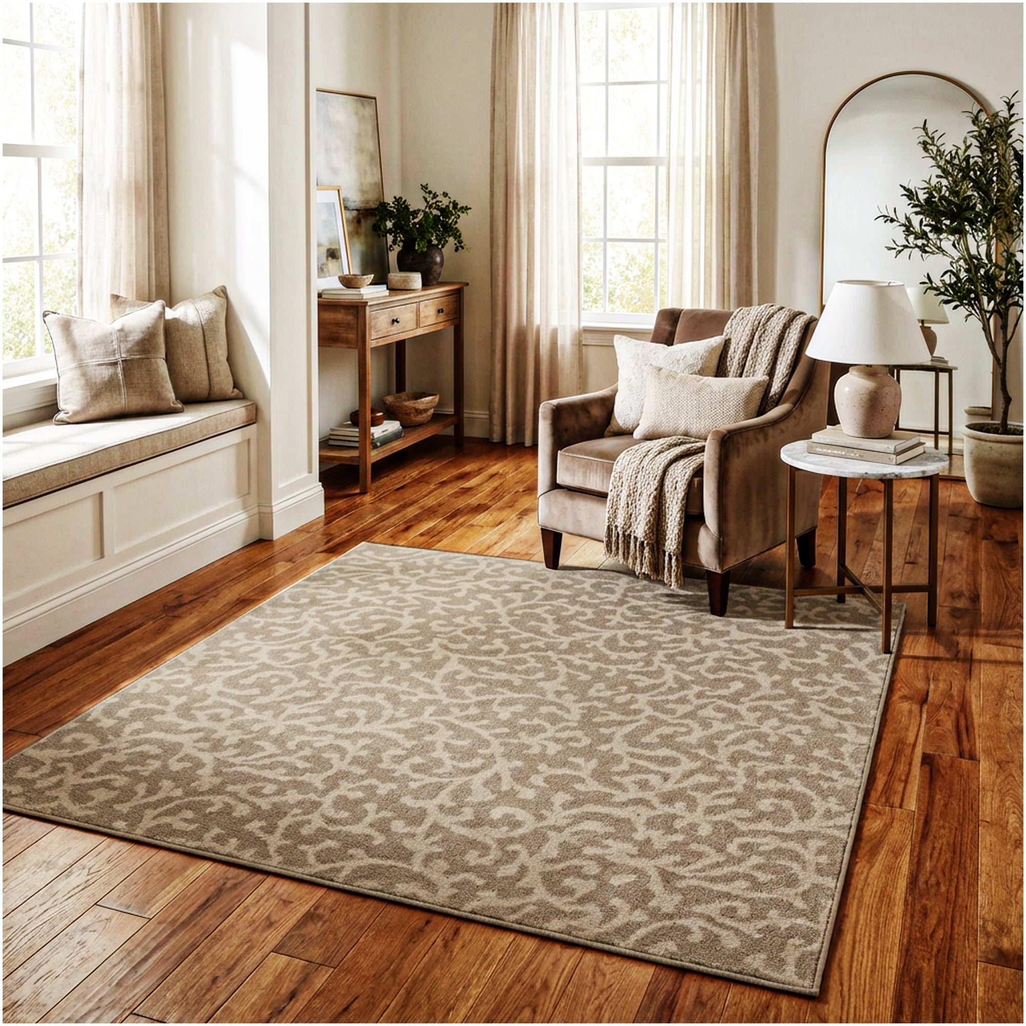 Milliken Coral Springs Indoor Area Rug | Standard Sizes & Color Options