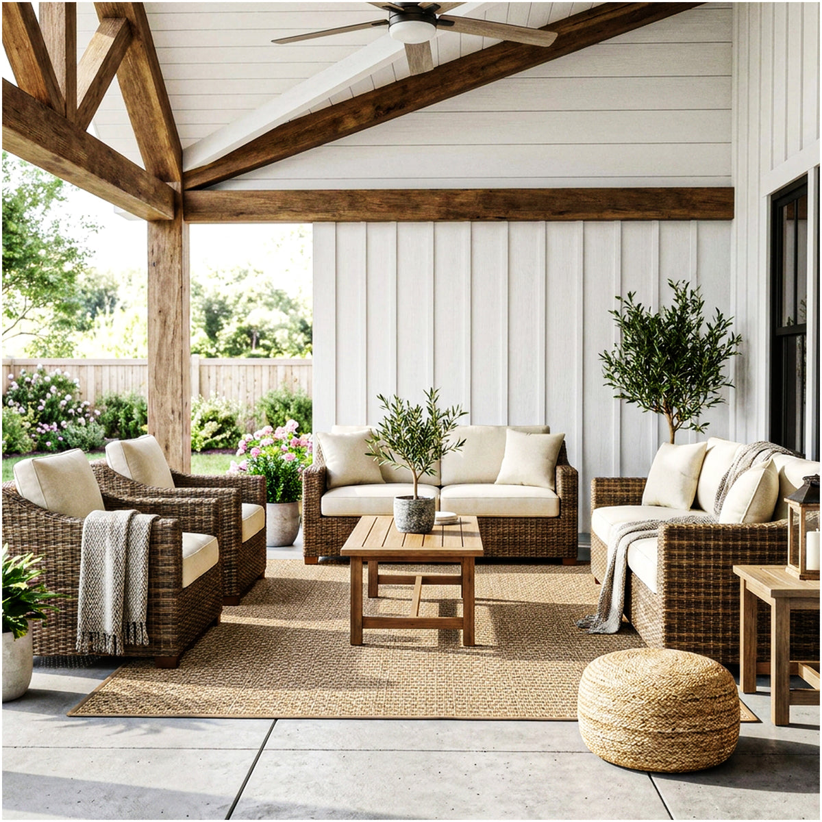 Dominica Indoor Outdoor Area Rug – Custom Size Patio Rug