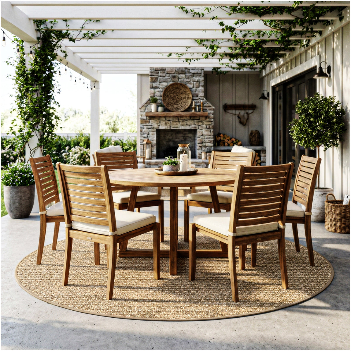 Dominica Indoor Outdoor Area Rug – Custom Size Patio Rug