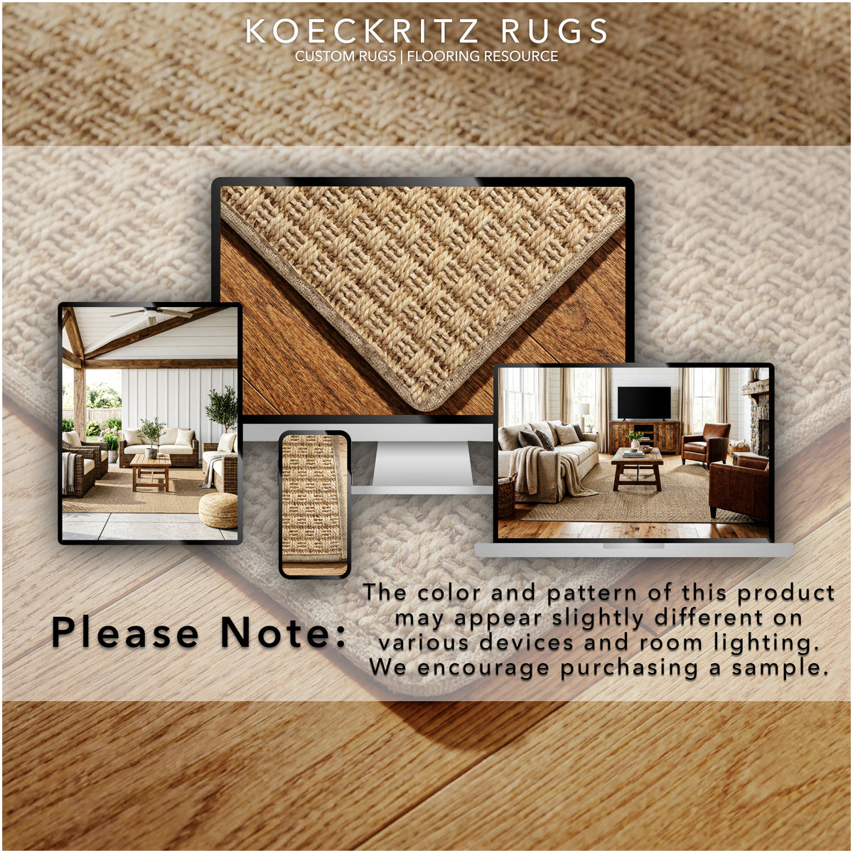 Dominica Indoor Outdoor Area Rug – Custom Size Patio Rug