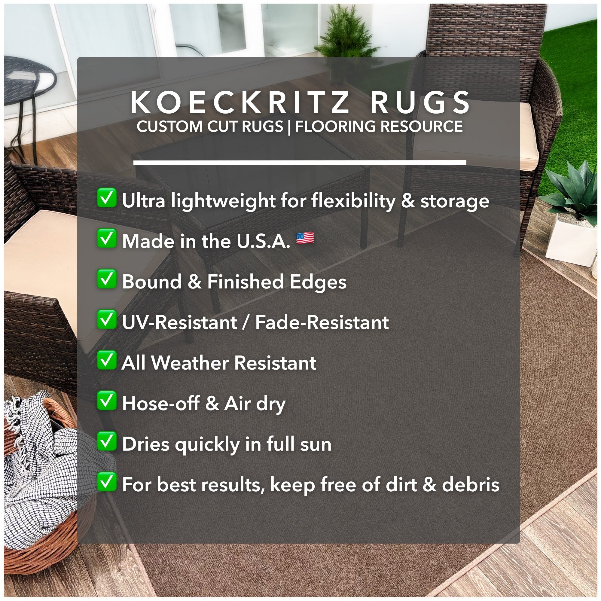 Ribbed Indoor-Outdoor Area Rug