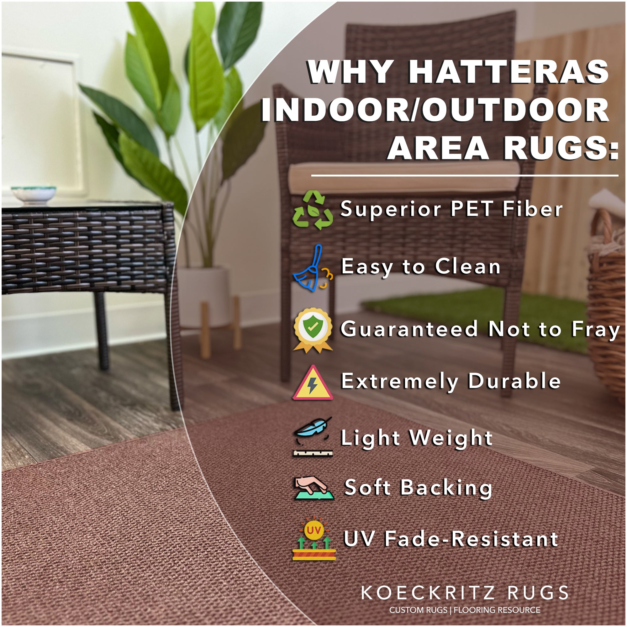 Hatteras Indoor–Outdoor Custom Area Rug