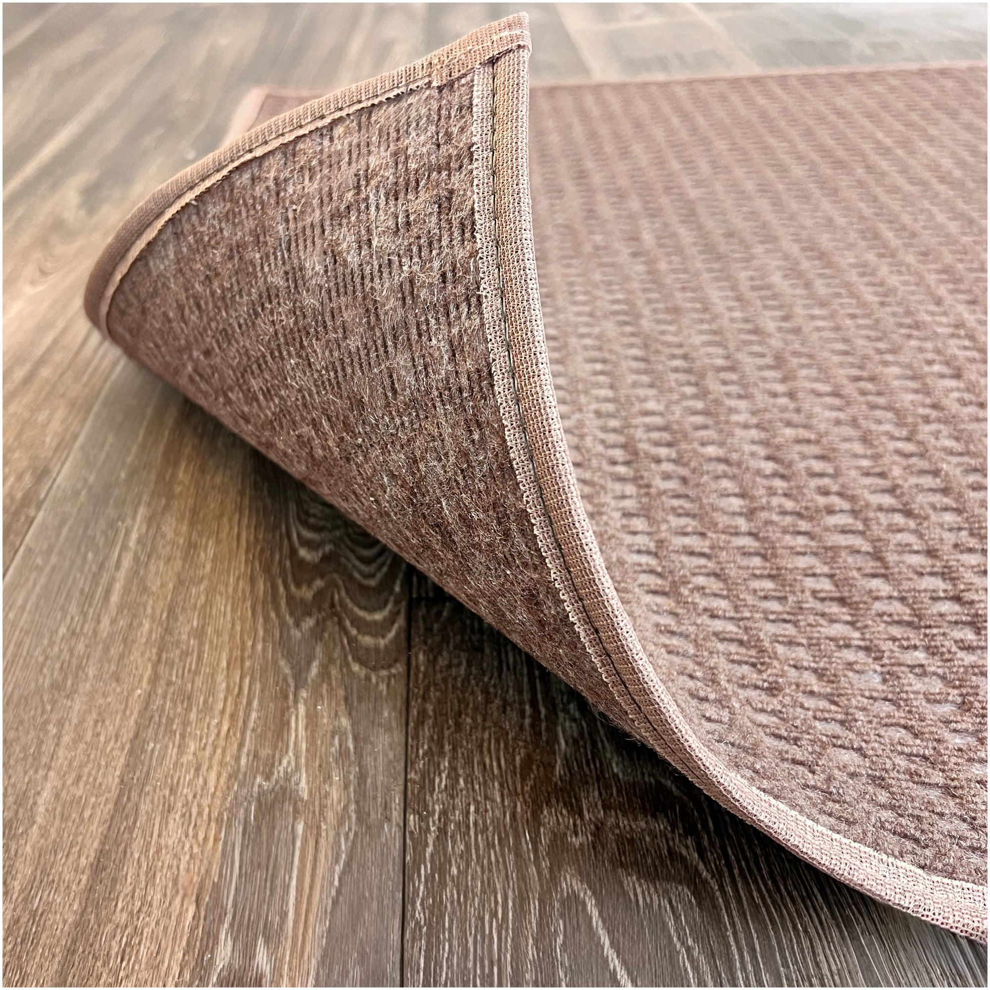 Interlace Waffle Pattern Indoor & Outdoor Rug – Eco-Friendly PET Fiber, Custom Sizes