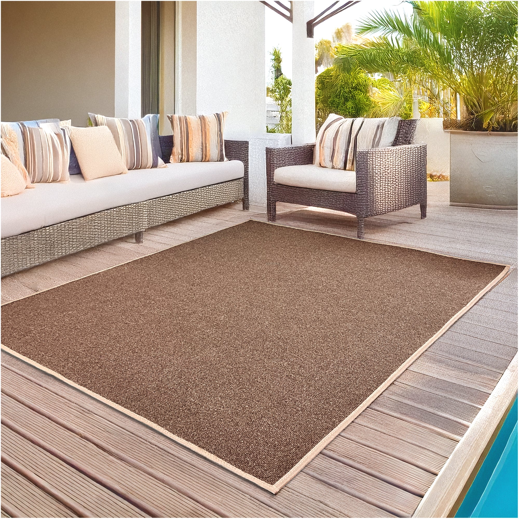 Roanoke Rib Indoor-Outdoor Area Rug in Custom Sizes - Sample