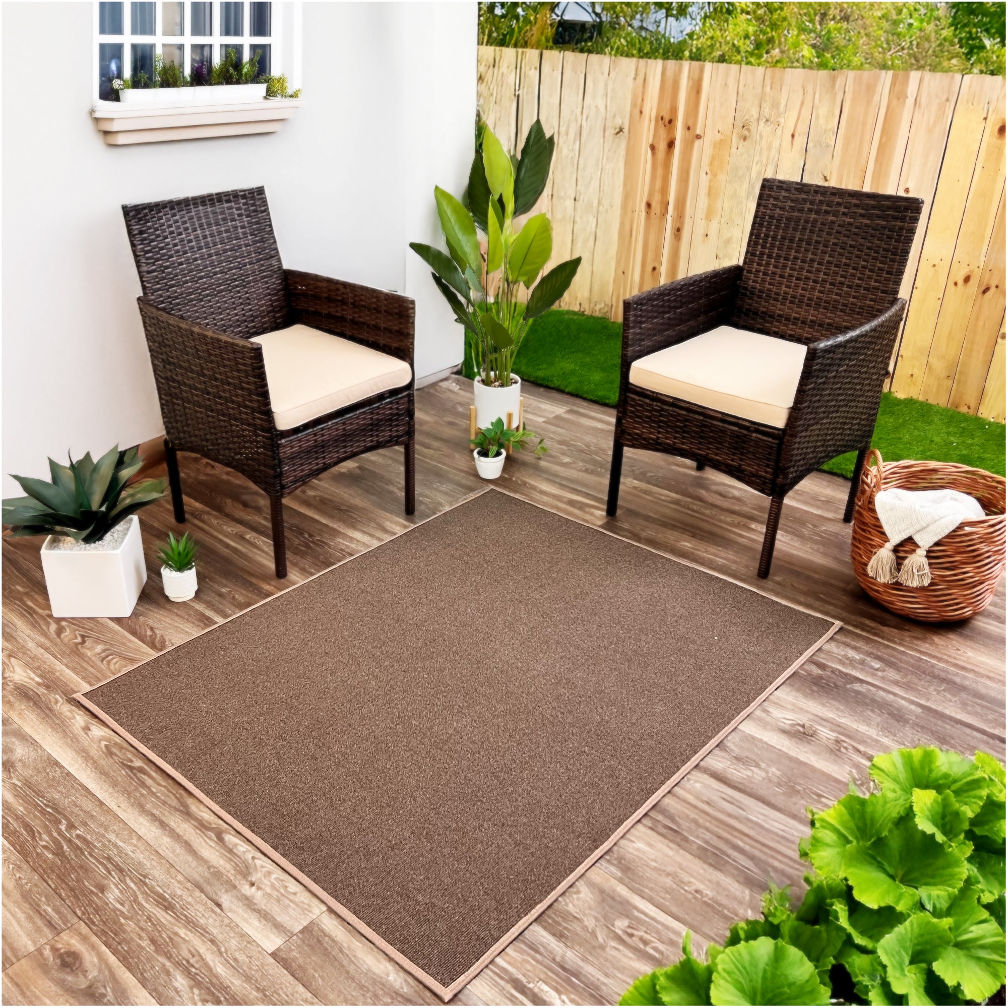 Roanoke Rib Indoor-Outdoor Area Rug in Custom Sizes - Sample