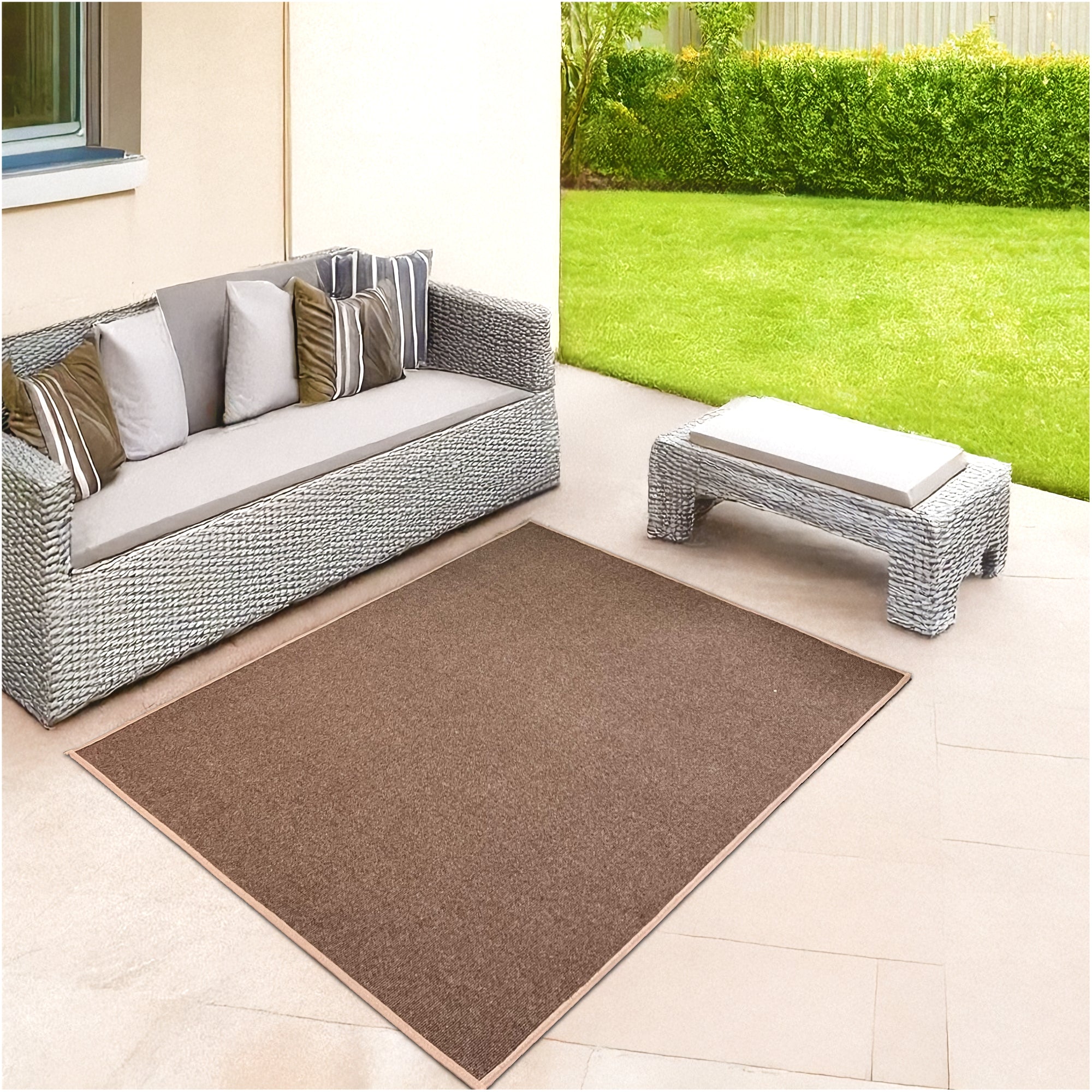 Roanoke Rib Indoor-Outdoor Area Rug in Custom Sizes - Sample