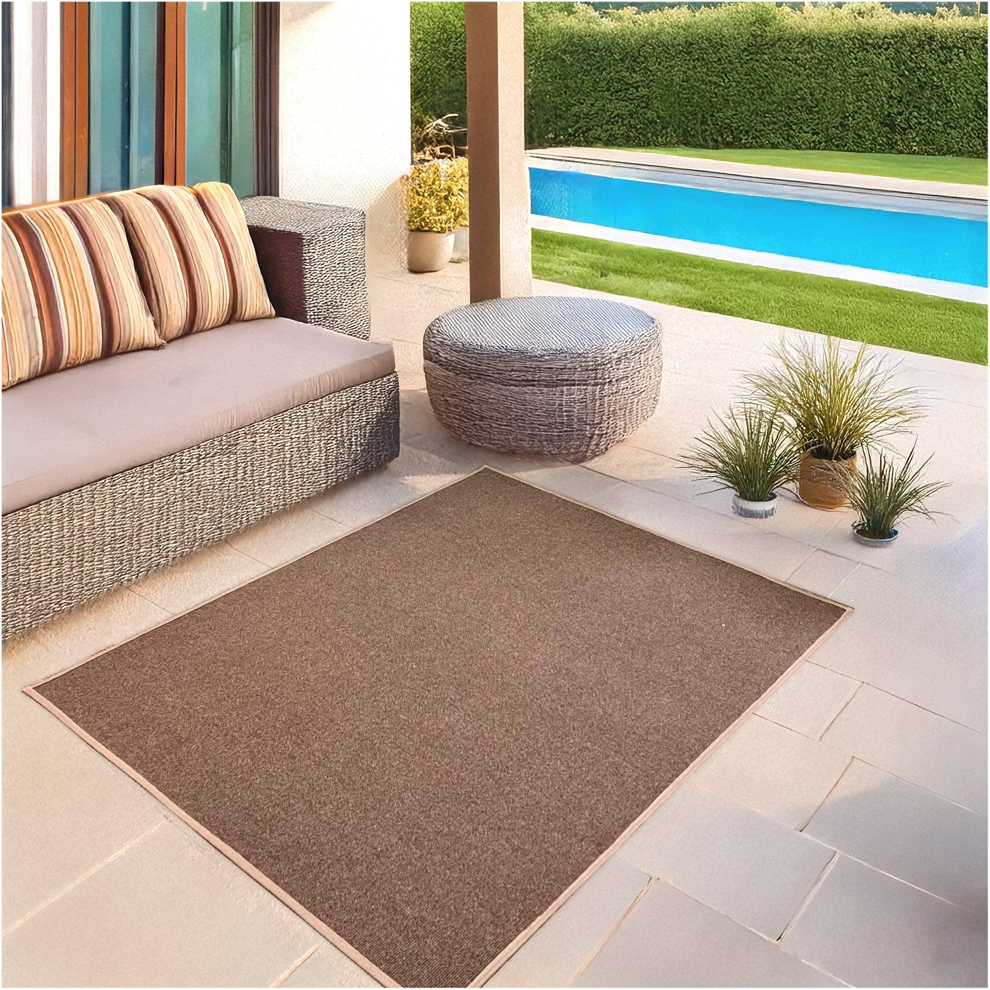 Roanoke Rib Indoor-Outdoor Area Rug in Custom Sizes - Sample