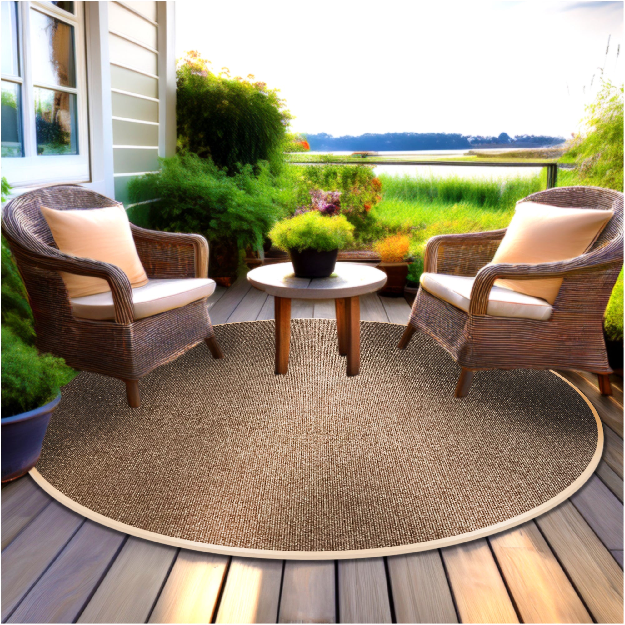 Roanoke Rib Indoor-Outdoor Area Rug in Custom Sizes - Sample