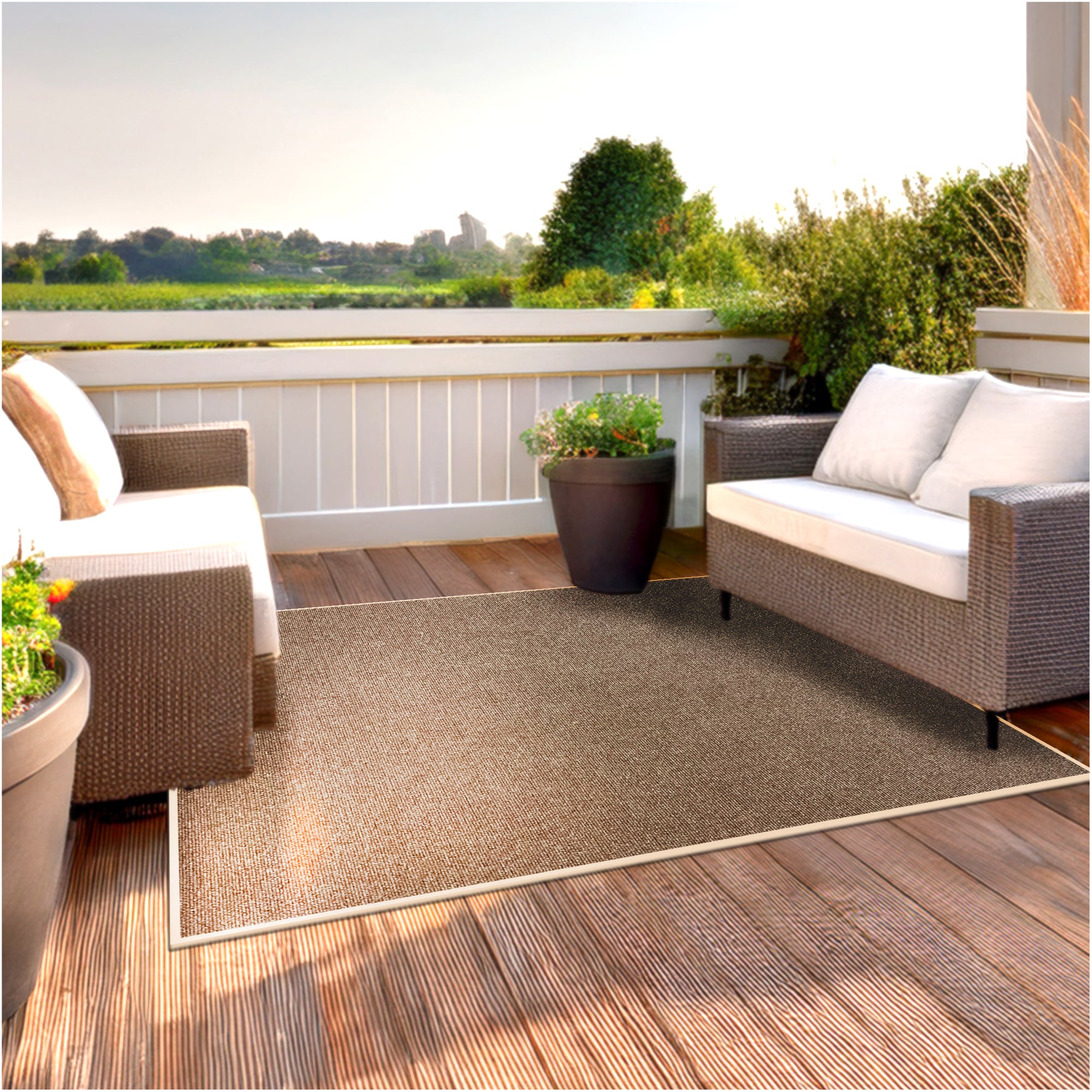 Roanoke Rib Indoor-Outdoor Area Rug in Custom Sizes - Sample