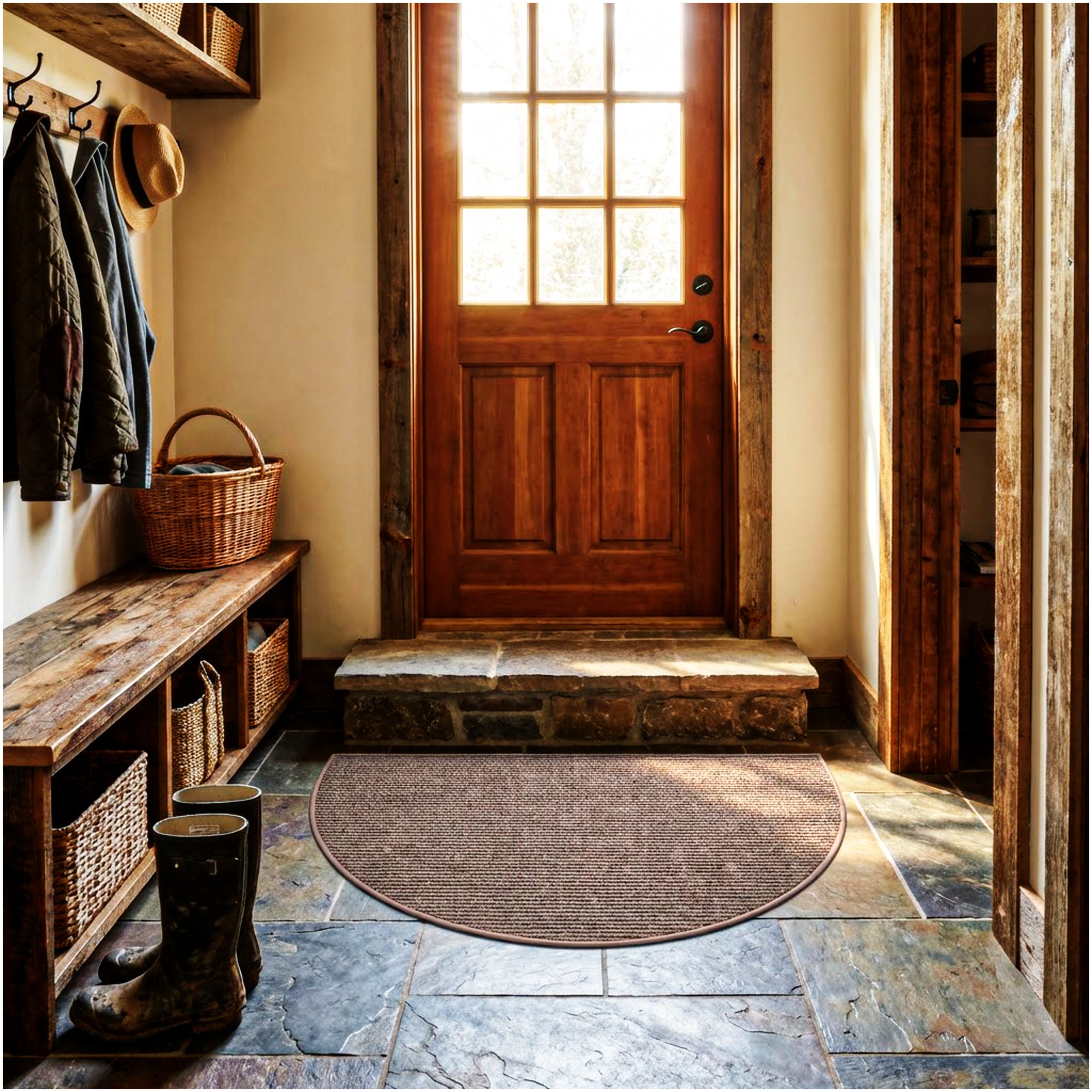 Wassaw Ribbed Indoor/Outdoor Area Rug – Lightweight PET Fiber, 6 Colors