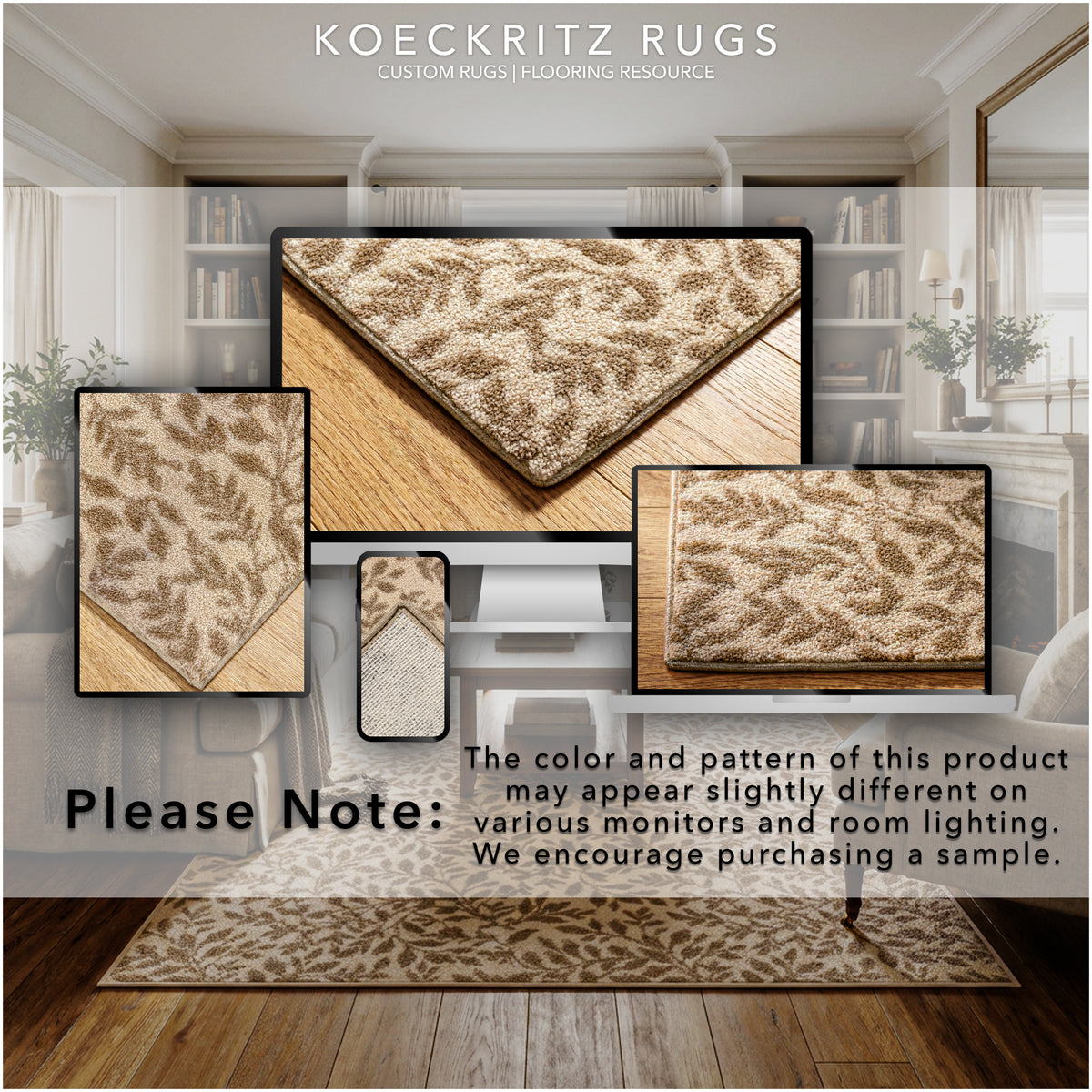 Milliken Hidden Trail Nature Pattern Indoor Area Rug – Custom Sizes