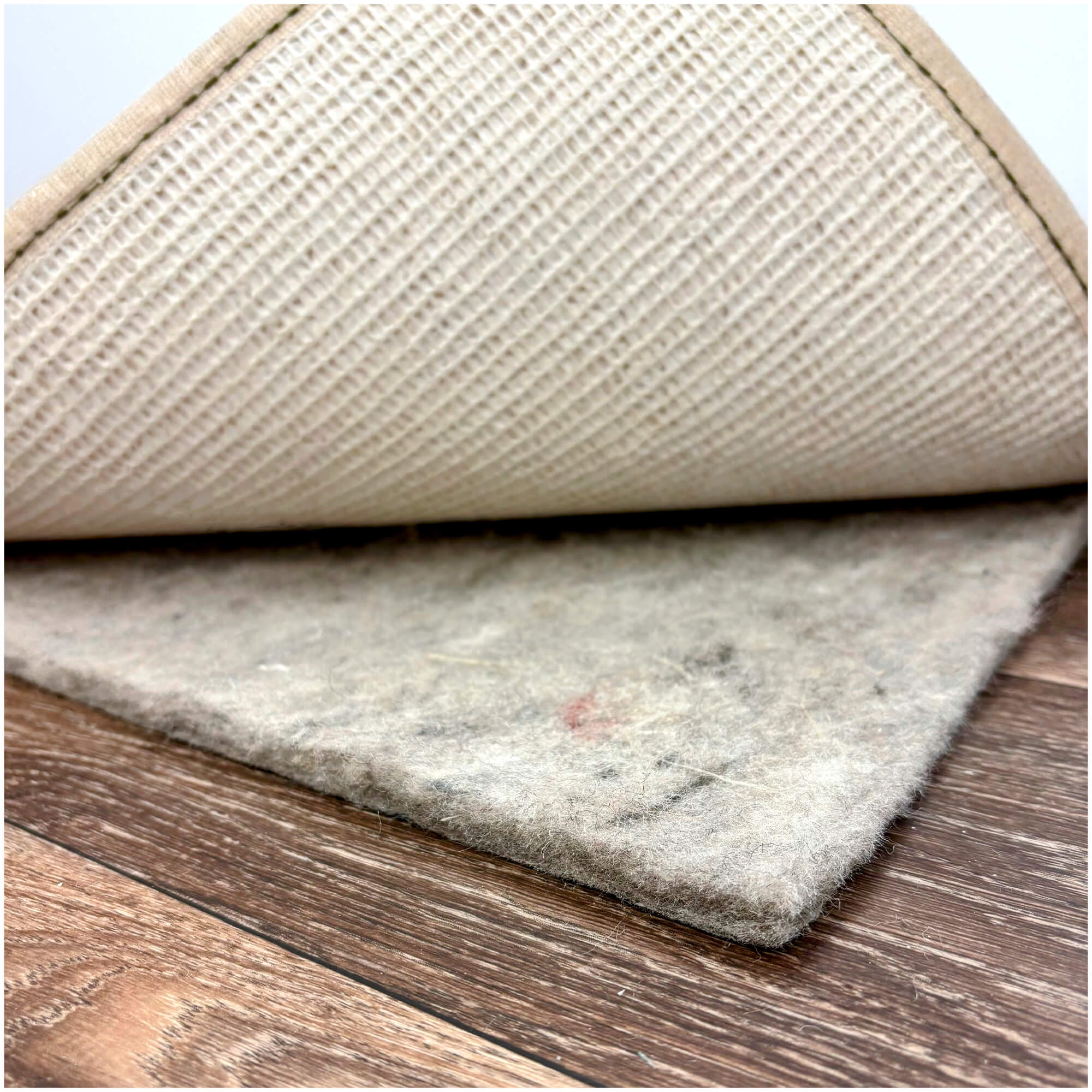 3/8" Thick Felt Rug Pad – 32 oz Recycled Felt & Jute | Cushion for Area Rugs