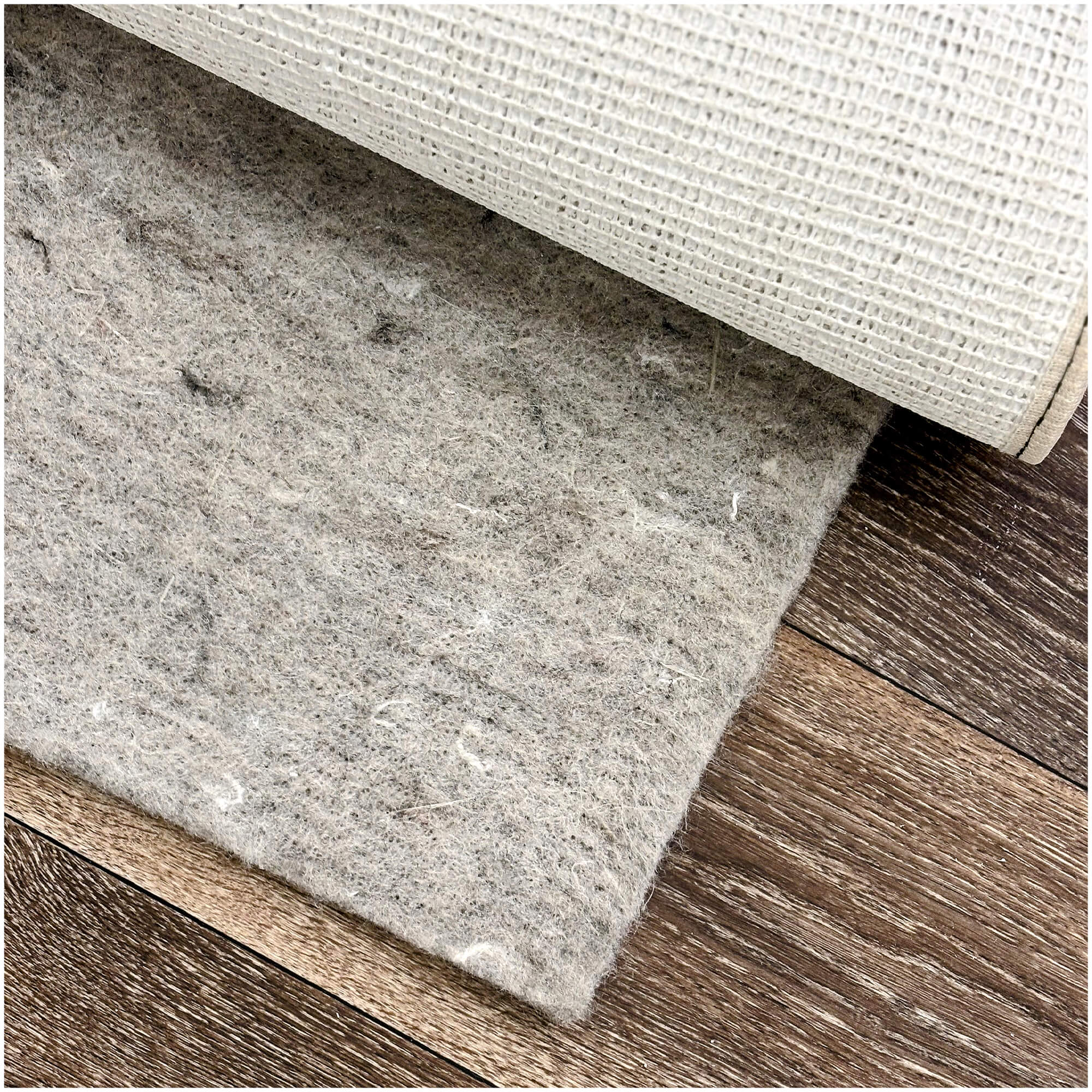 3/8" Thick Felt Rug Pad – 32 oz Recycled Felt & Jute | Cushion for Area Rugs