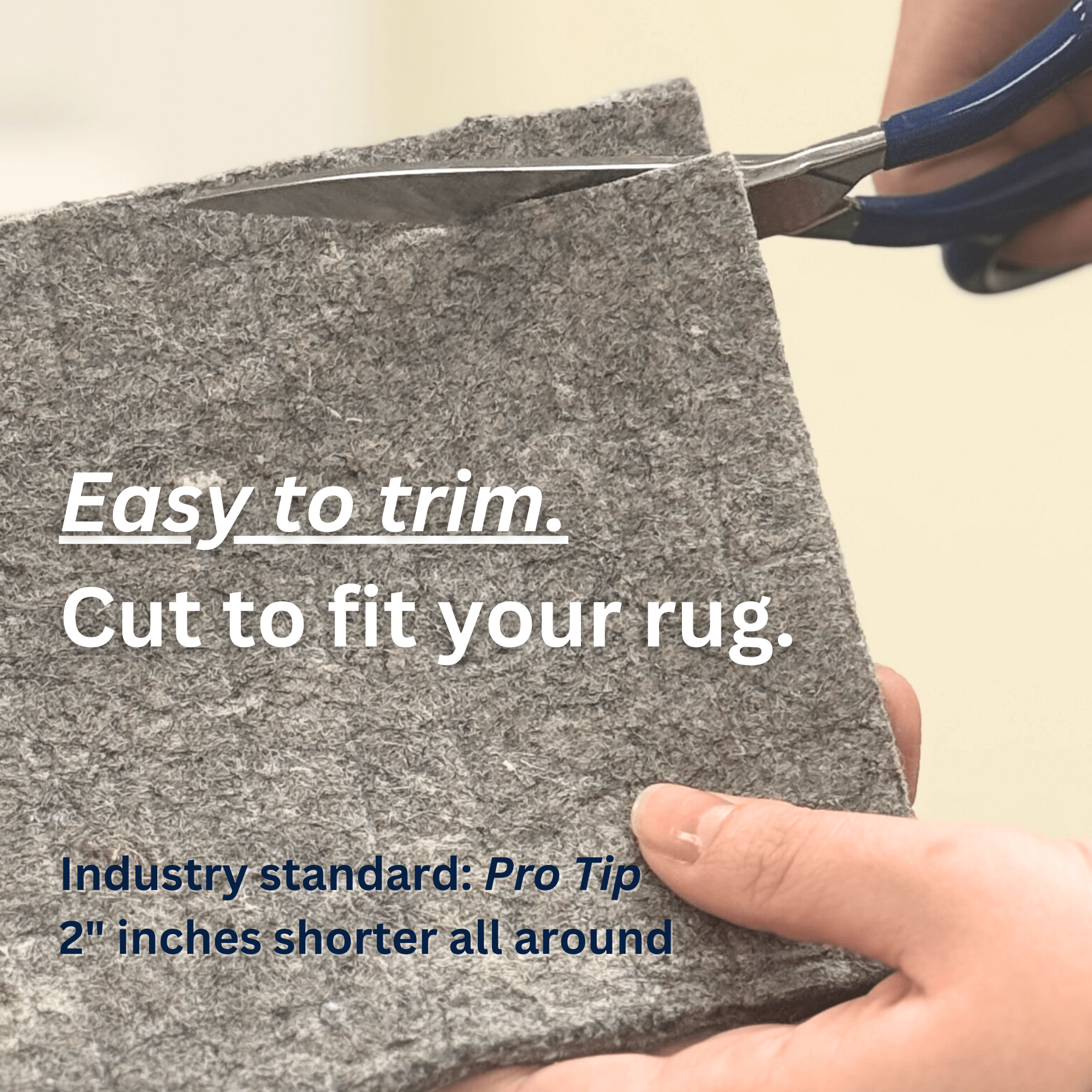 3/8" Thick Felt Rug Pad – 32 oz Recycled Felt & Jute | Cushion for Area Rugs