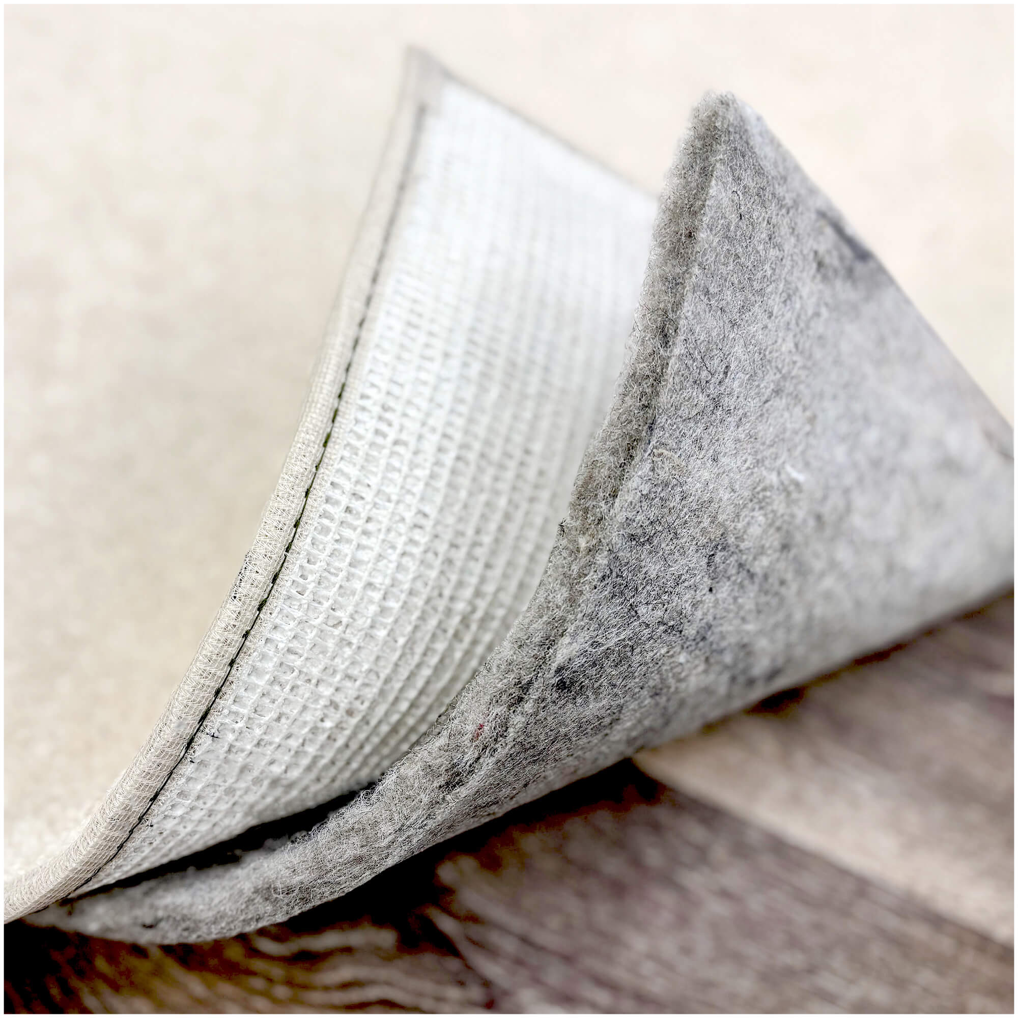 3/8" Thick Felt Rug Pad – 32 oz Recycled Felt & Jute | Cushion for Area Rugs