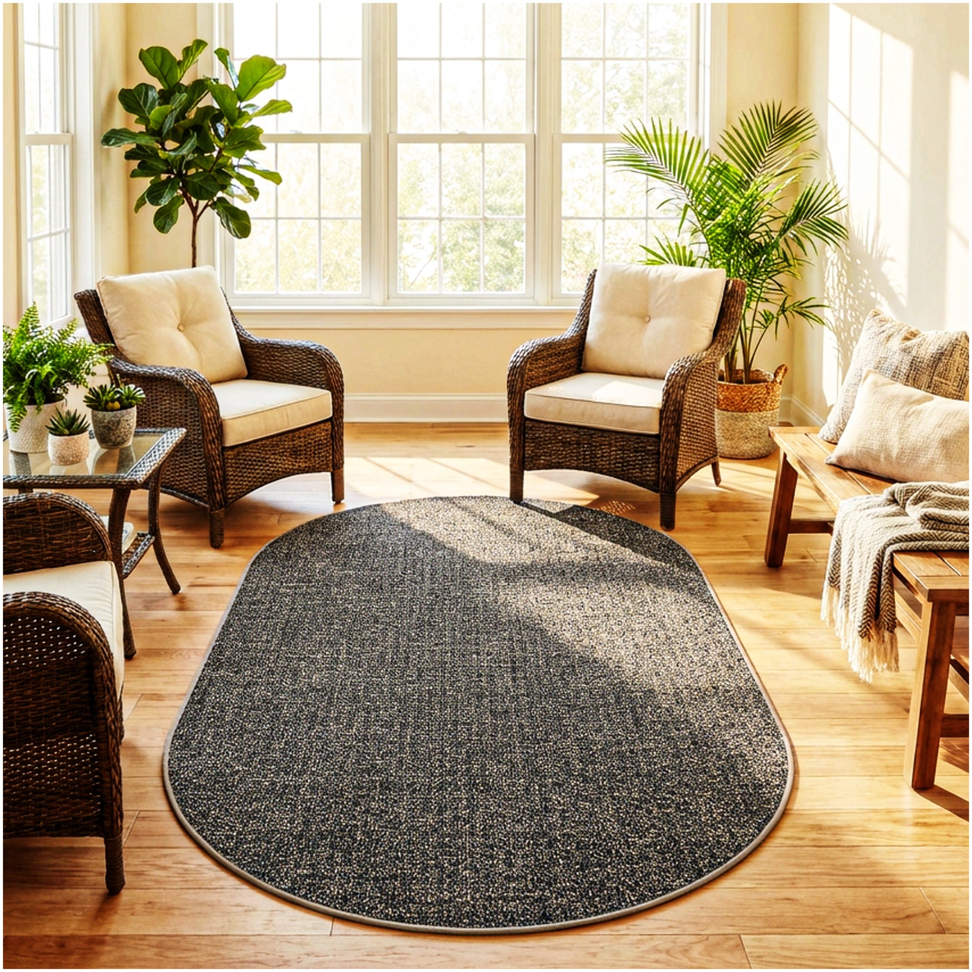 Garden Escape Indoor/Outdoor Area Rug with Premium Bound Edges – 6 Colors