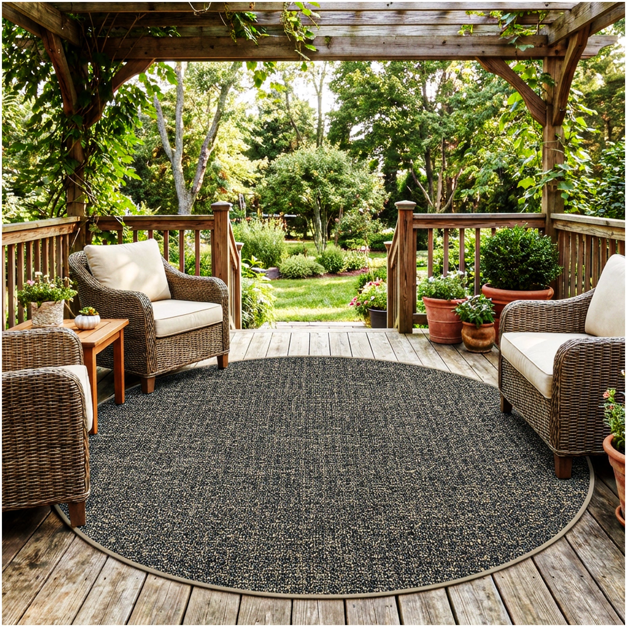 Garden Escape Indoor/Outdoor Area Rug with Premium Bound Edges – 6 Colors
