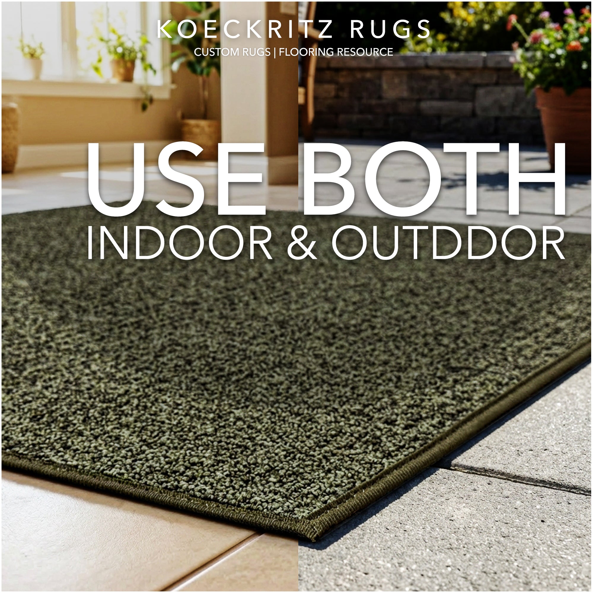 Casual Boucle Indoor/Outdoor Area Rug – Custom Sizes, 6 Colors