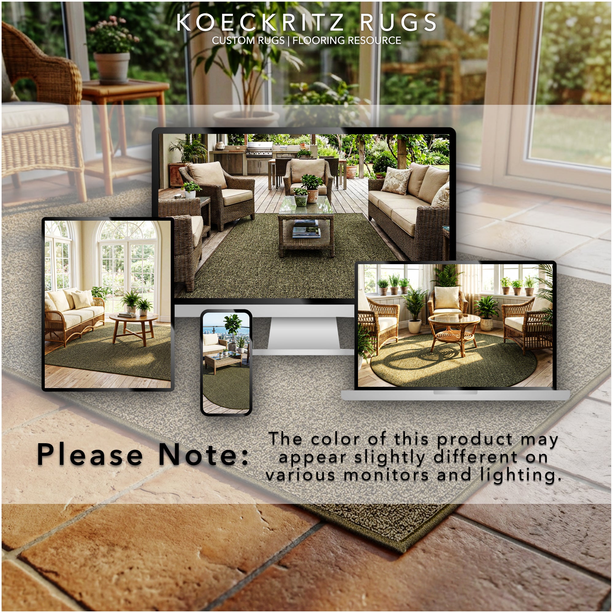Casual Boucle Indoor/Outdoor Area Rug – Custom Sizes, 6 Colors