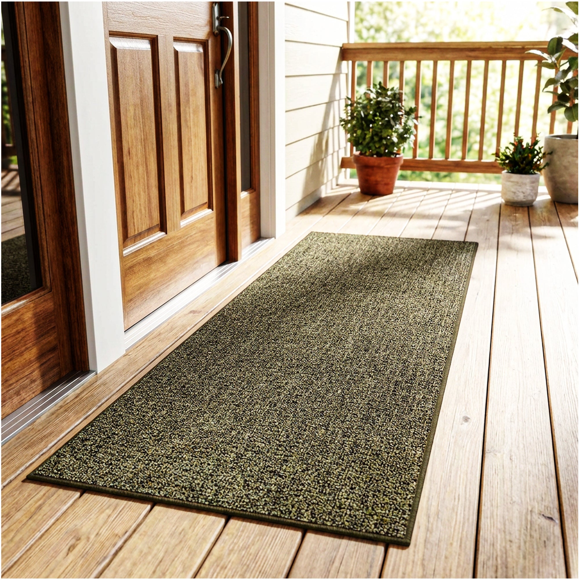 Casual Boucle Indoor/Outdoor Area Rug – Custom Sizes, 6 Colors