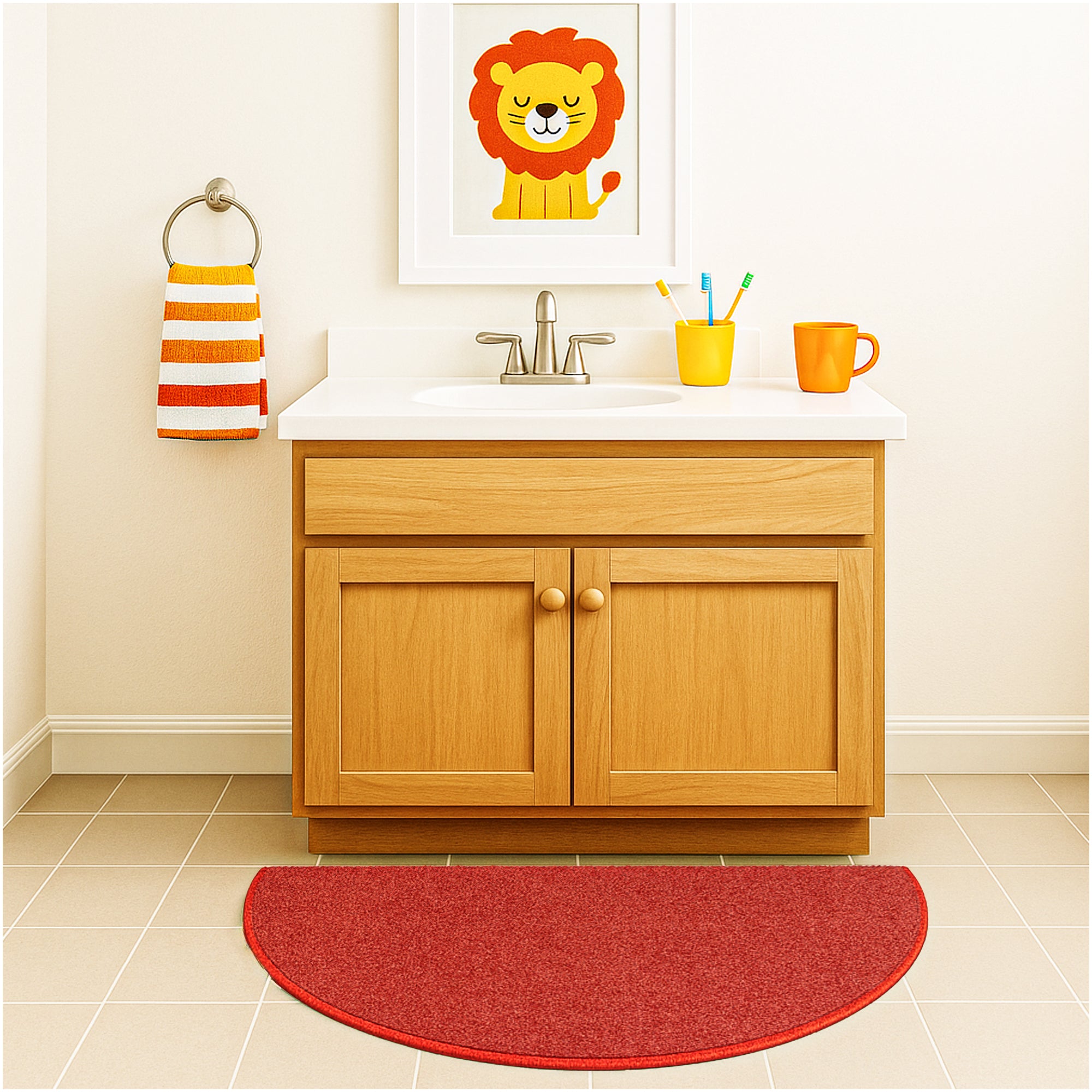 Kid Crossing Soft Area Rug – Colorful Collection, Custom Sizes Available - Sample