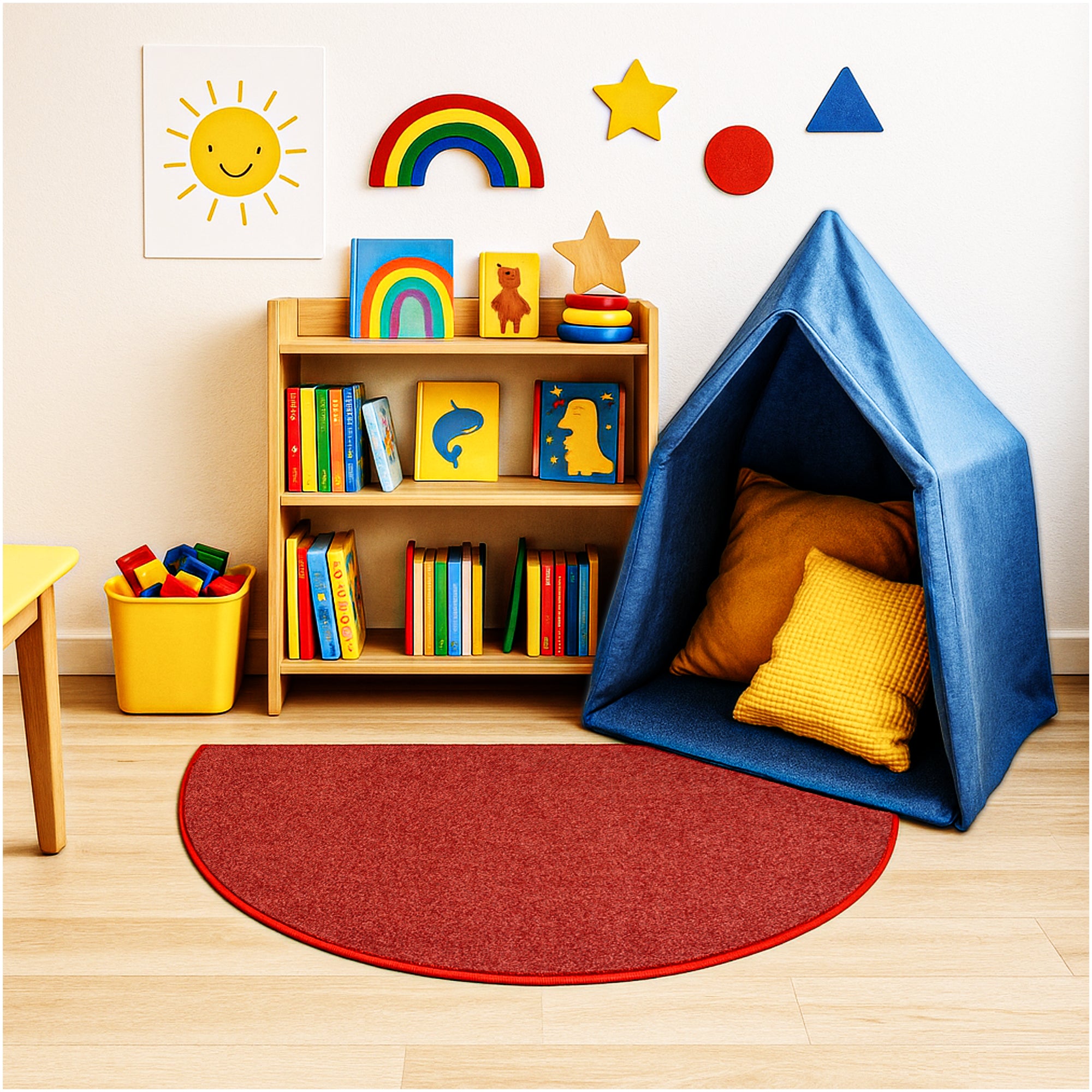 Kid Crossing Soft Area Rug – Colorful Collection, Custom Sizes Available