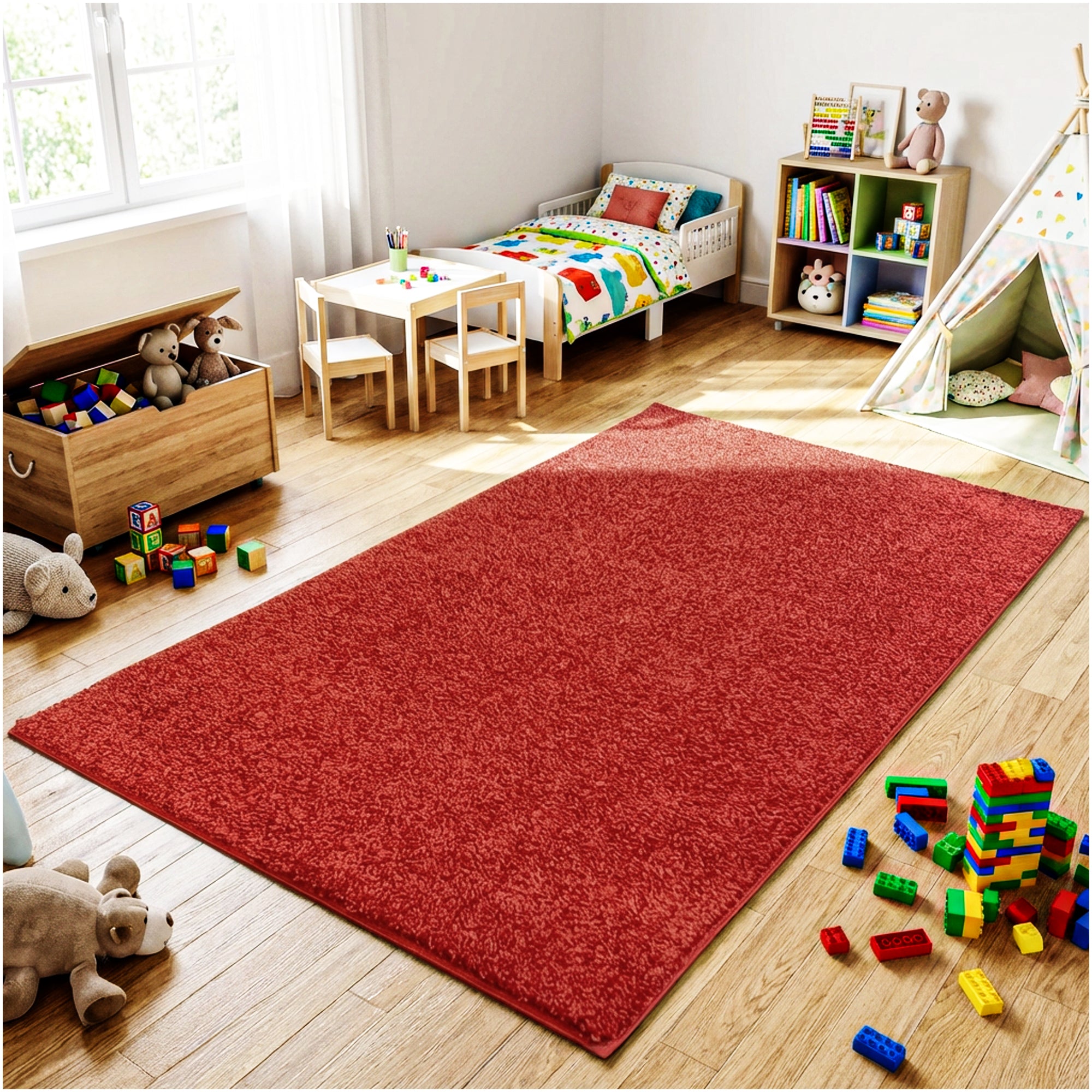Kid Crossing Soft Area Rug – Colorful Collection, Custom Sizes Available