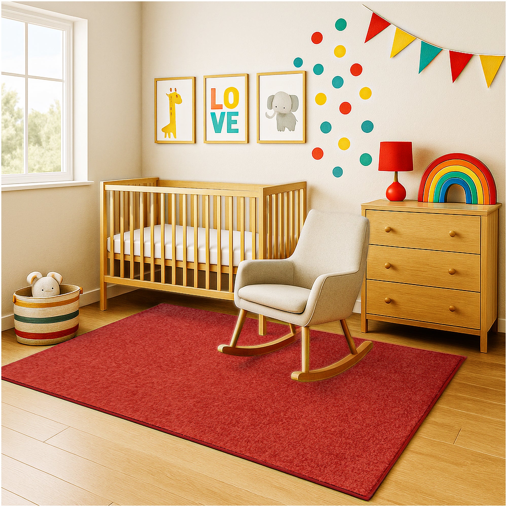 Kid Crossing Soft Area Rug – Colorful Collection, Custom Sizes Available