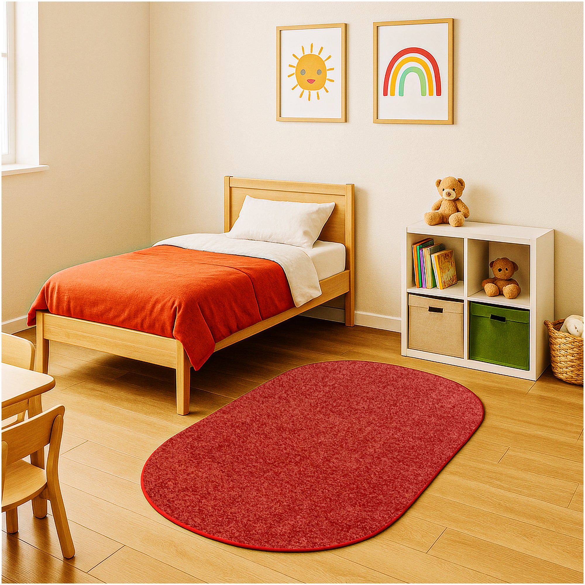 Kid Crossing Soft Area Rug – Colorful Collection, Custom Sizes Available - Sample
