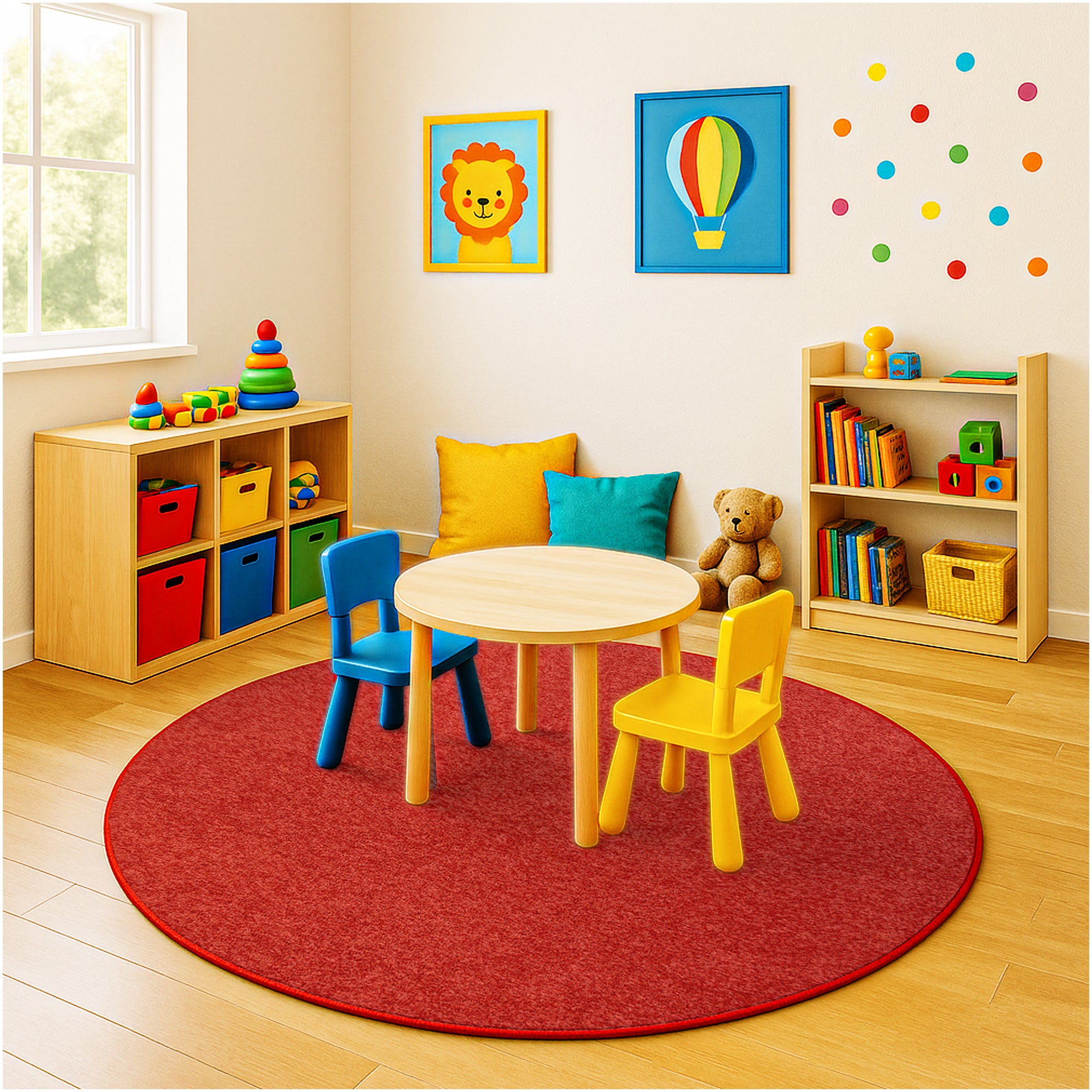 Kid Crossing Soft Area Rug – Colorful Collection, Custom Sizes Available
