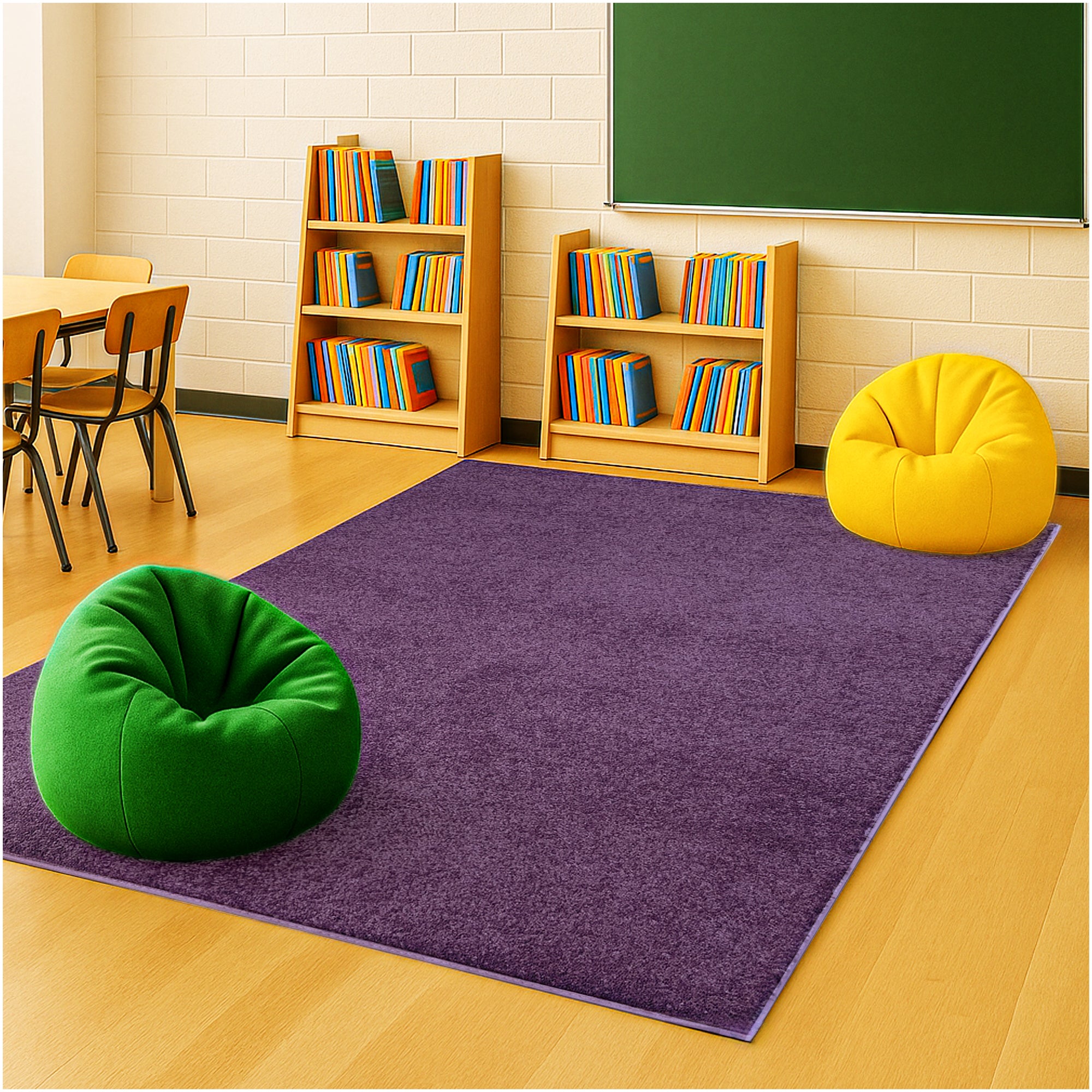 Kid Crossing Soft Area Rug – Colorful Collection, Custom Sizes Available