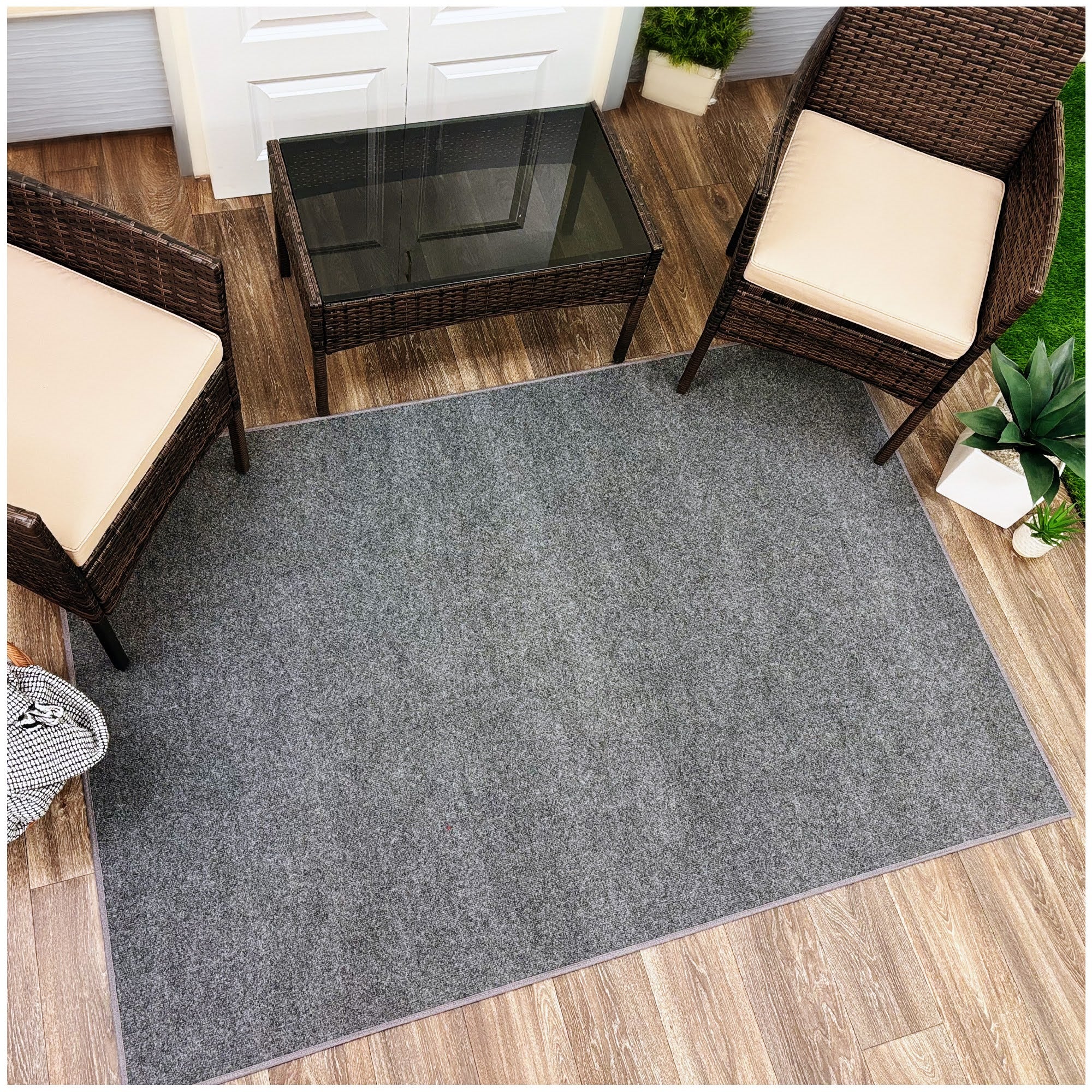 Ribbed Indoor-Outdoor Area Rug