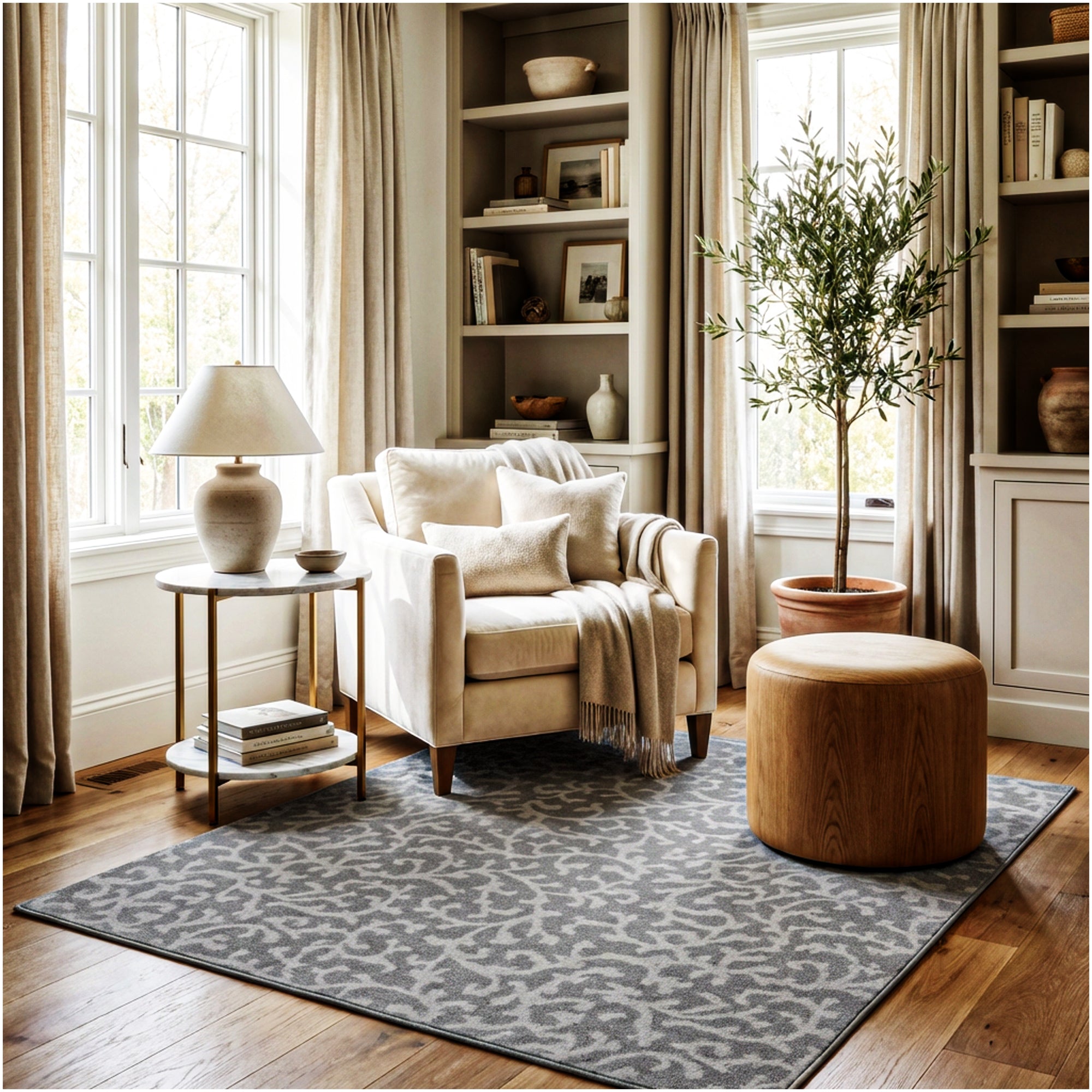 Milliken Coral Springs Indoor Area Rug | Standard Sizes & Color Options