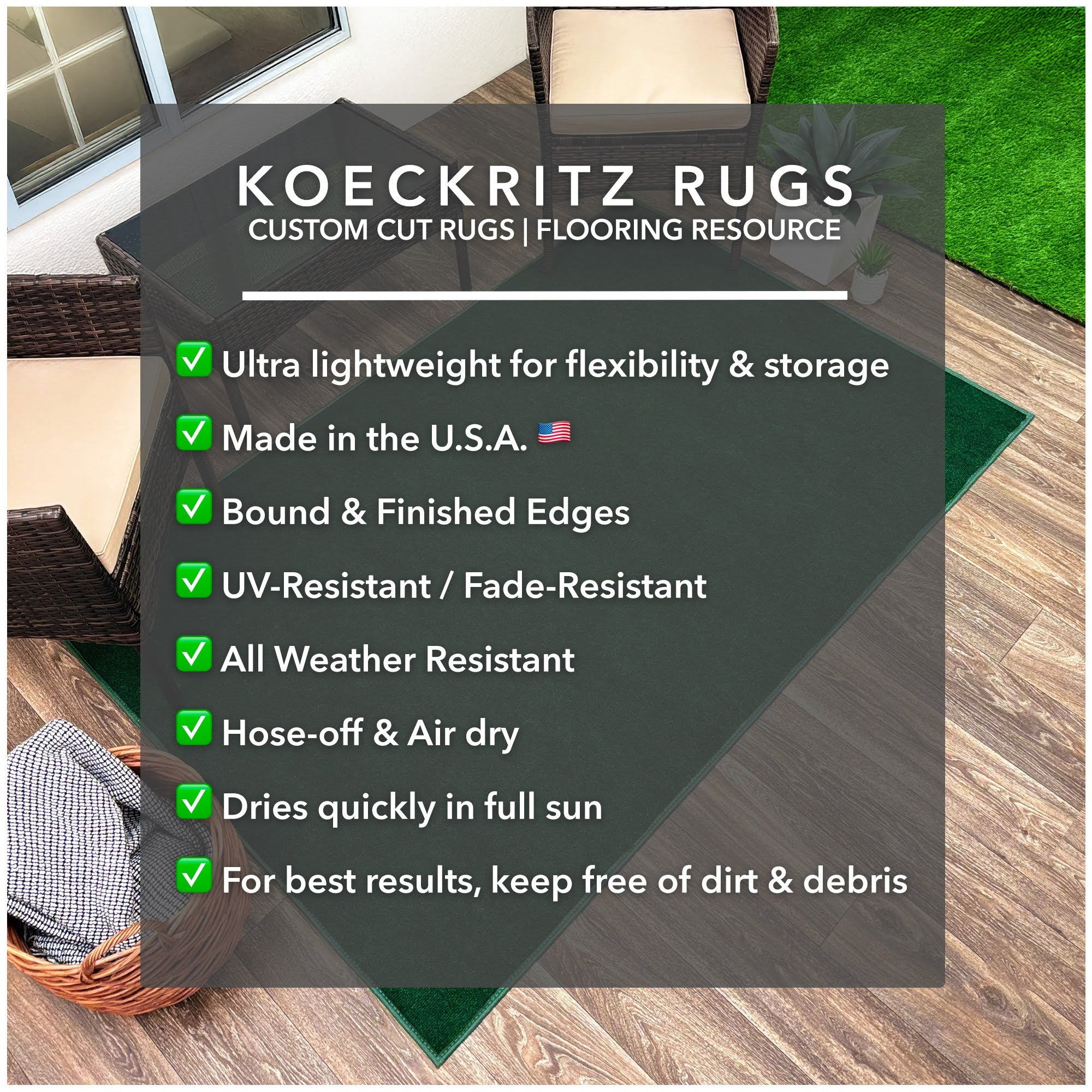 Ribbed Indoor-Outdoor Area Rug