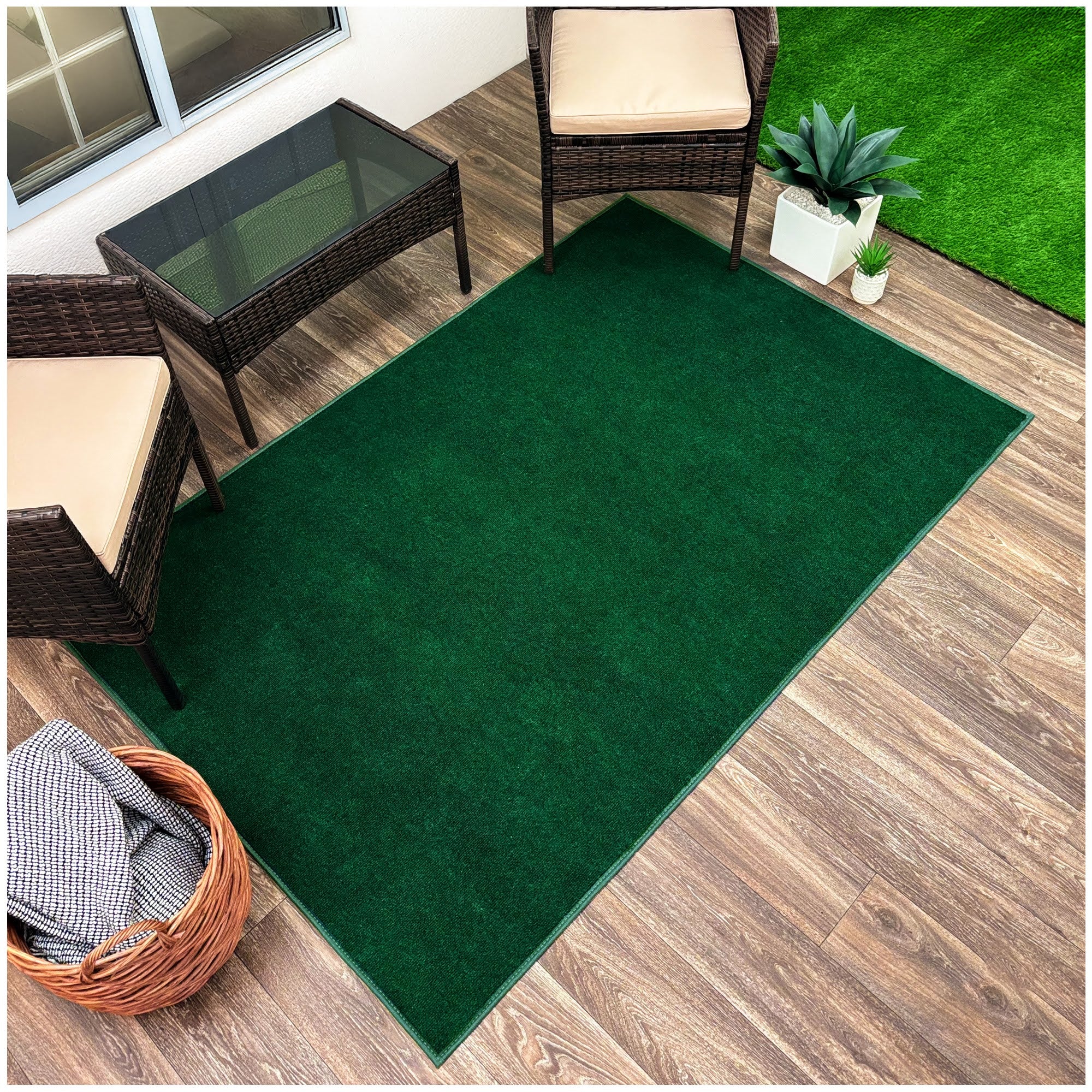 Ribbed Indoor-Outdoor Area Rug