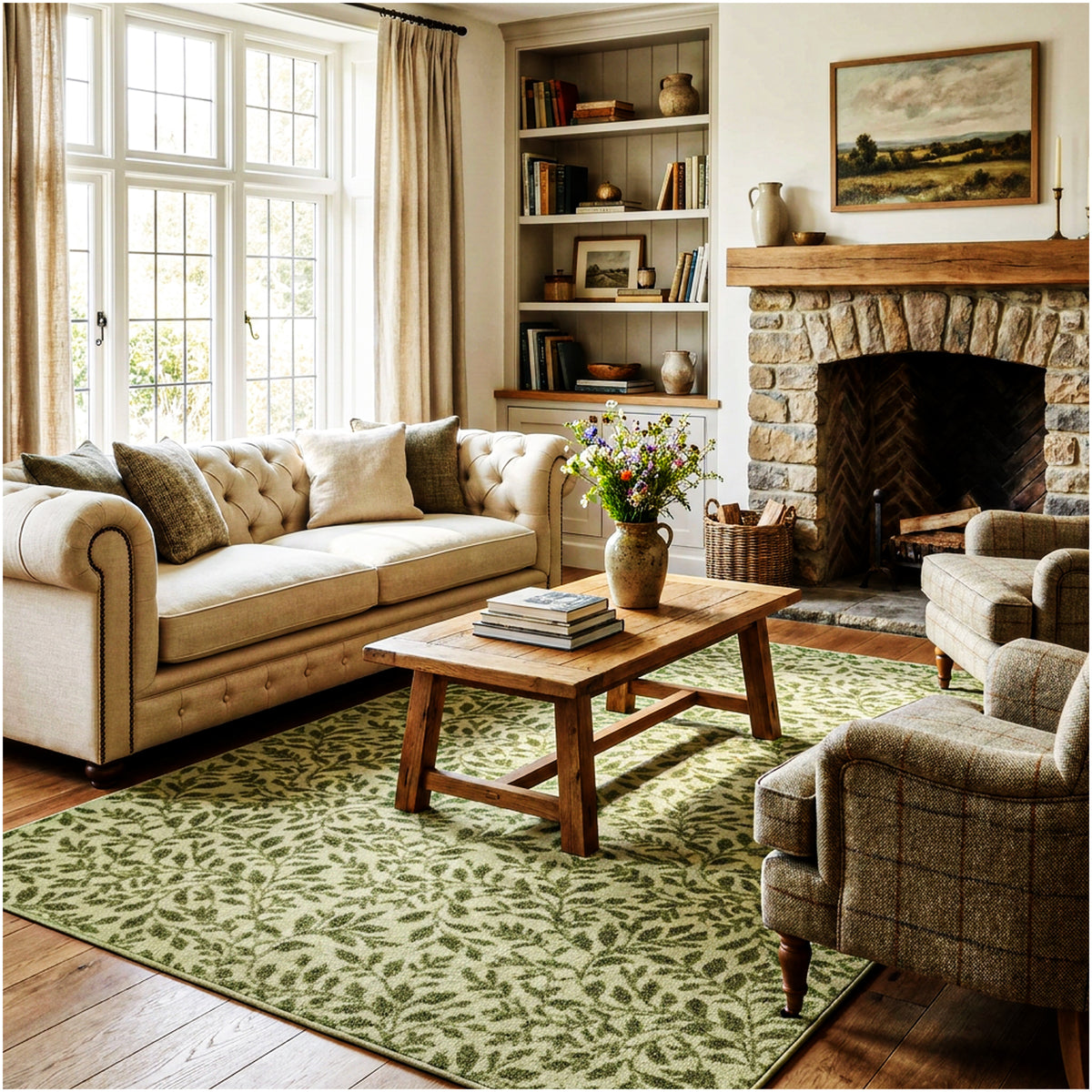Milliken Hidden Trail Nature Pattern Indoor Area Rug – Custom Sizes