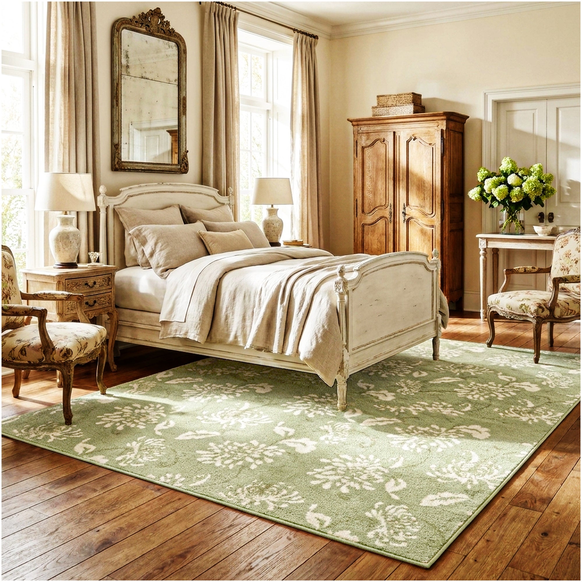 Milliken Grand Fleur Indoor Area Rug – Floral Design, Multiple Colors