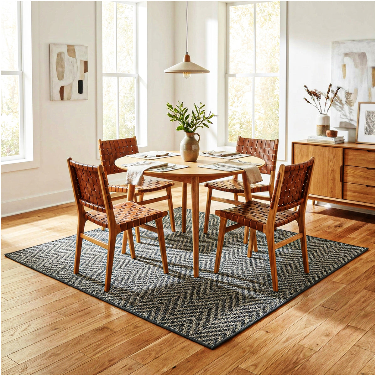 Tortola Chevron Indoor-Outdoor Area Rug | Custom Sizes Available