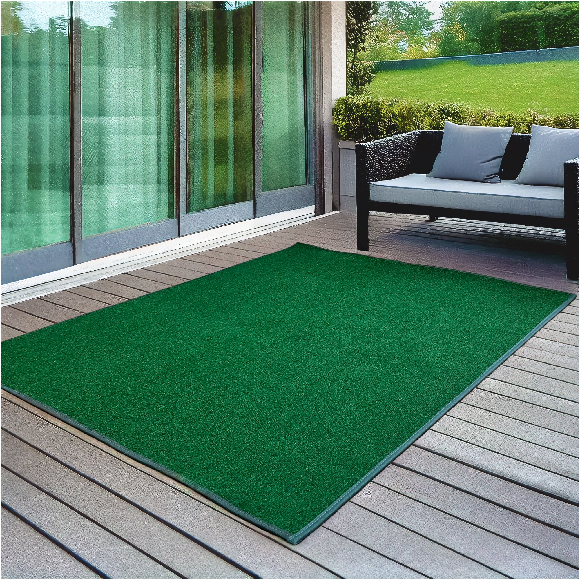 Roanoke Rib Indoor-Outdoor Area Rug in Custom Sizes - Sample