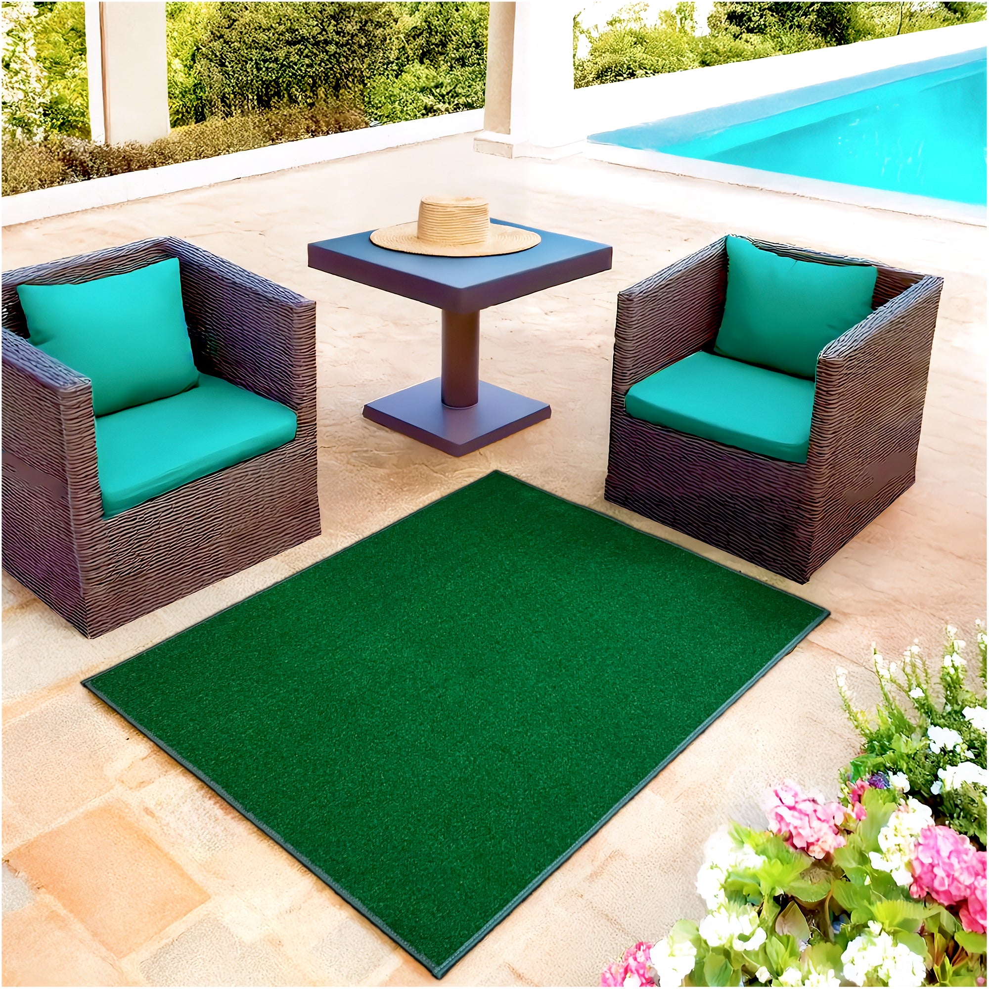 Roanoke Rib Indoor-Outdoor Area Rug in Custom Sizes - Sample