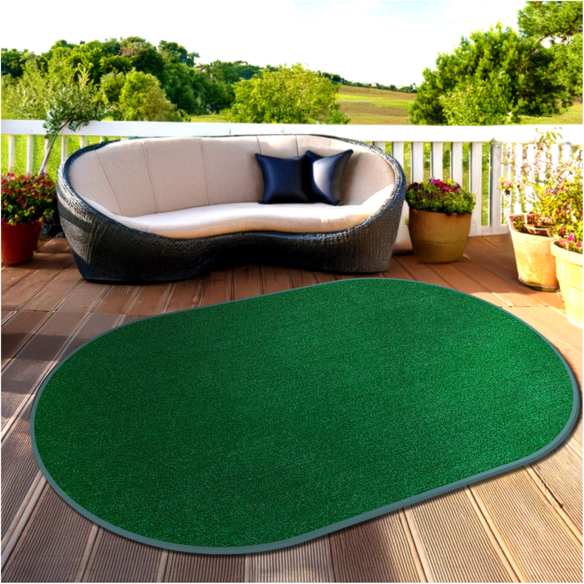 Roanoke Rib Indoor-Outdoor Area Rug in Custom Sizes - Sample