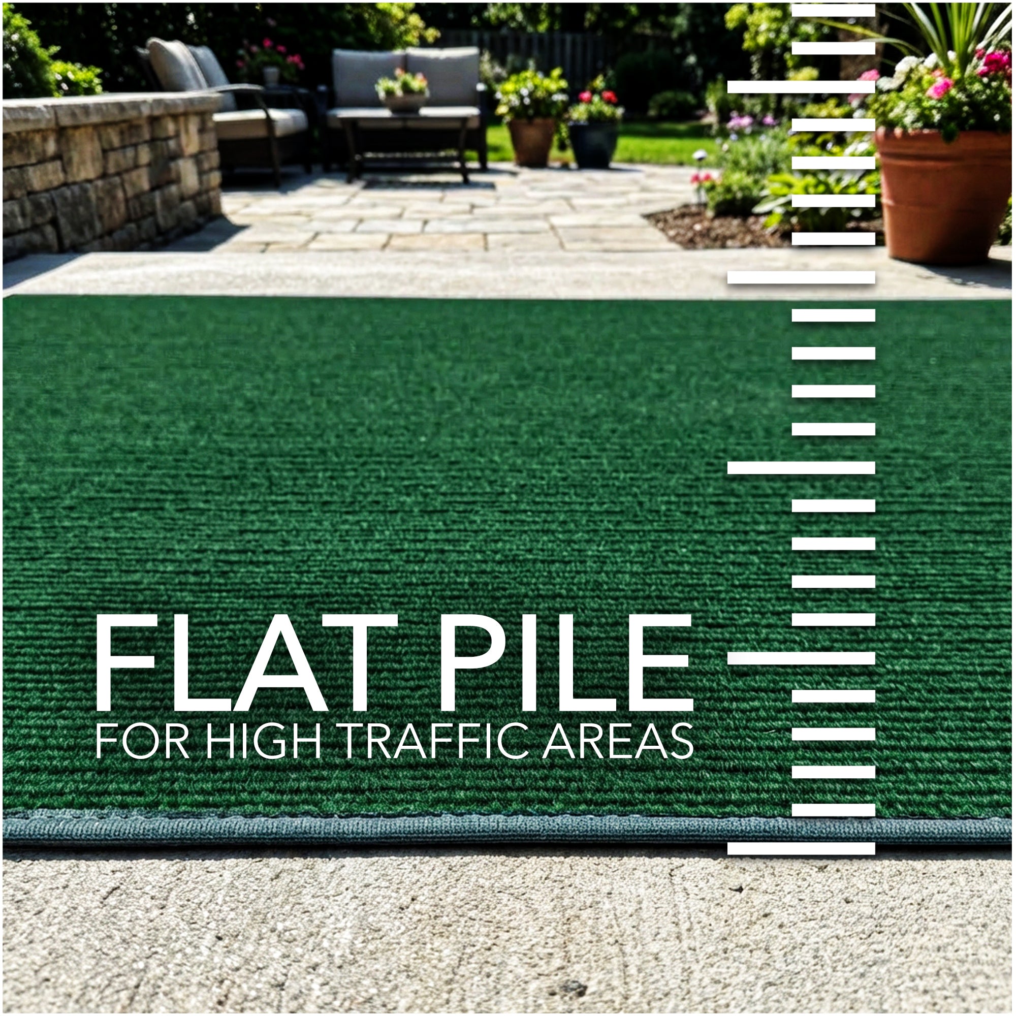 Wassaw Ribbed Indoor/Outdoor Area Rug – Lightweight PET Fiber, 6 Colors