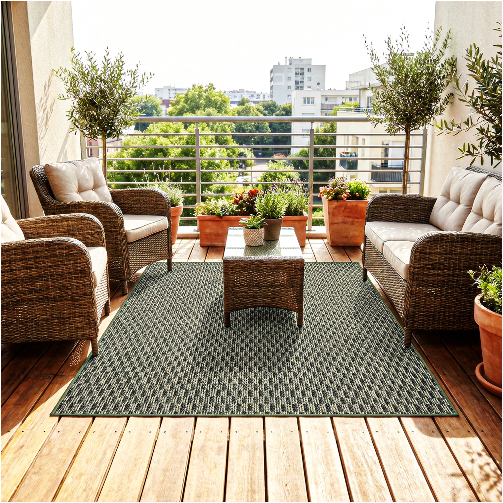 Pattern Play Level Loop Area Rug – Indoor/Outdoor | 5 Colors Available
