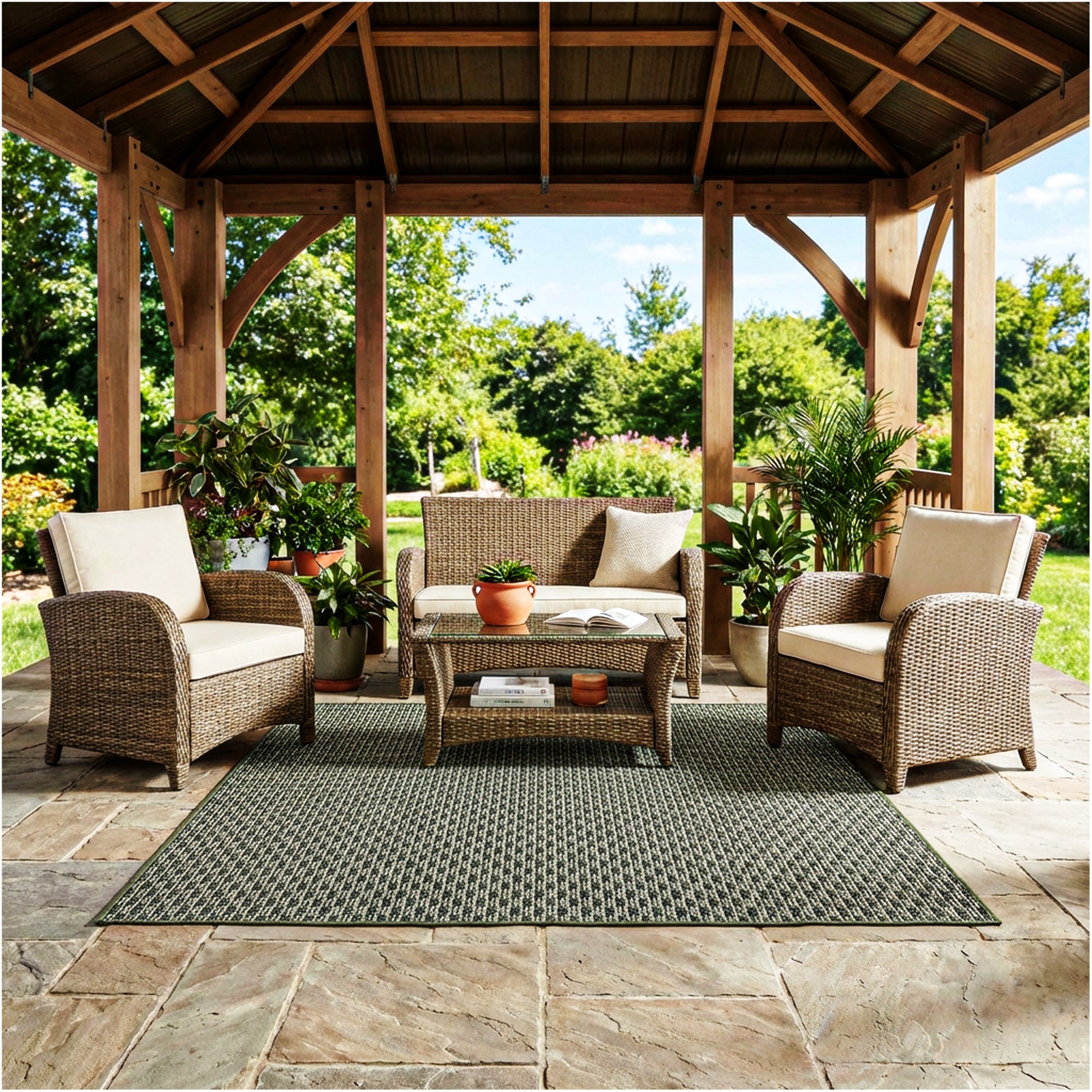 Pattern Play Level Loop Area Rug – Indoor/Outdoor | 5 Colors Available