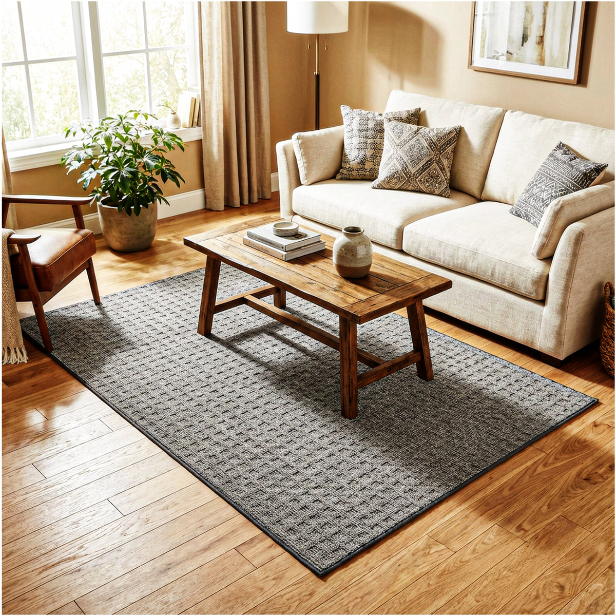 Quadrille Berber Pattern Indoor Area Rug – Custom Sizes