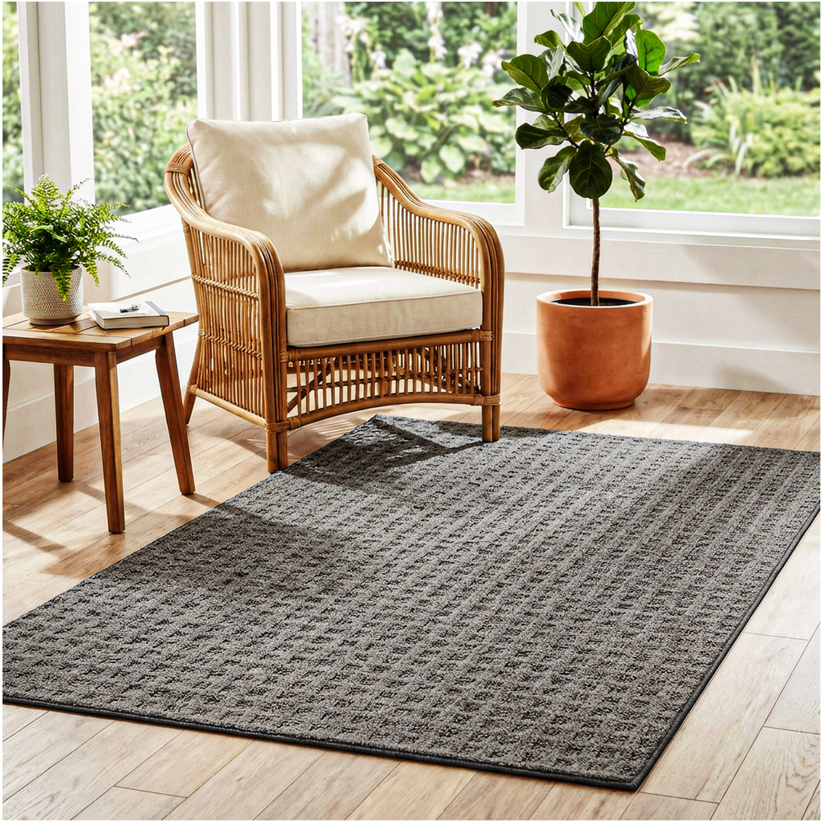 Quadrille Berber Pattern Indoor Area Rug – Custom Sizes