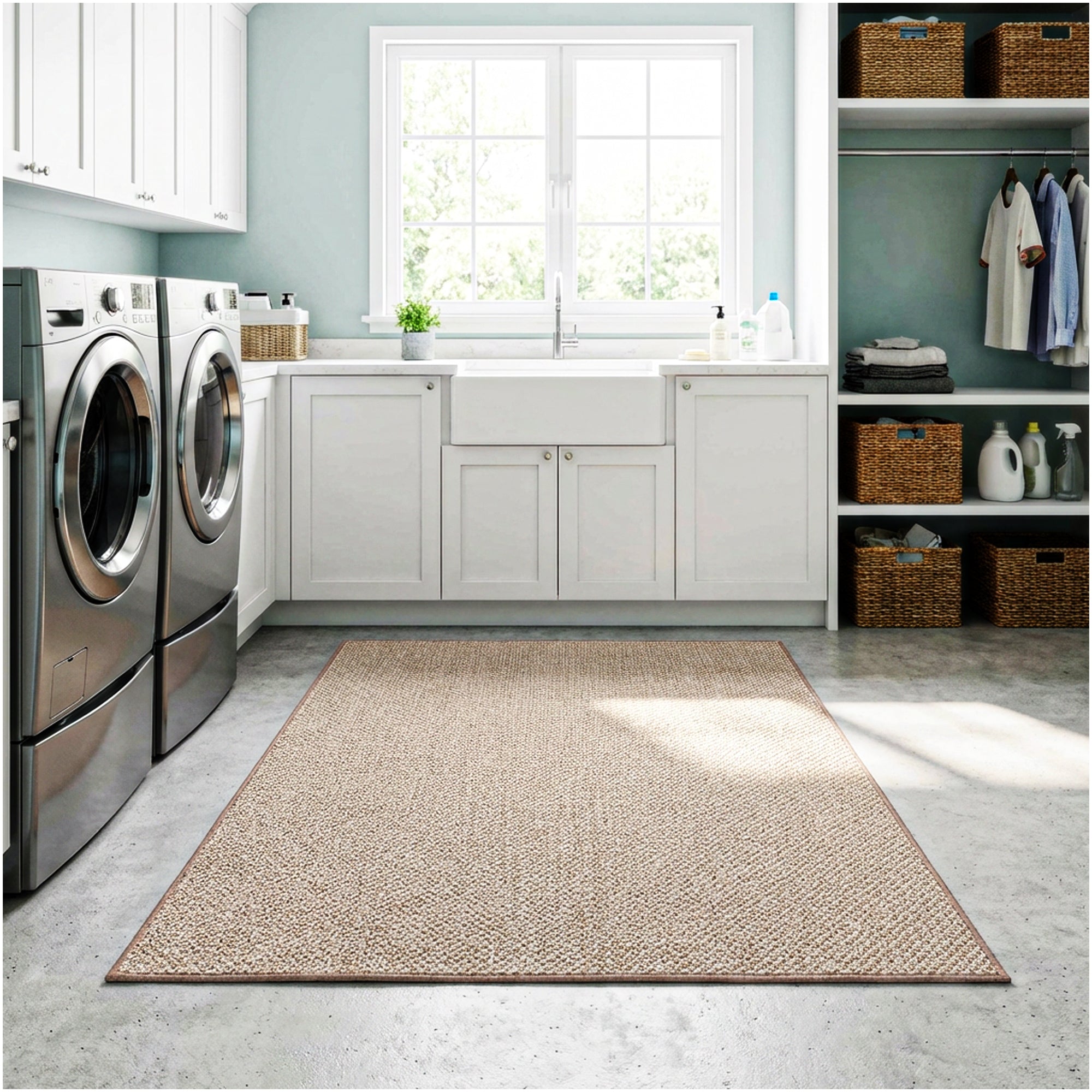 Berber Indoor-Outdoor Area Rug & Runner – Neutral Tones, Custom Sizes
