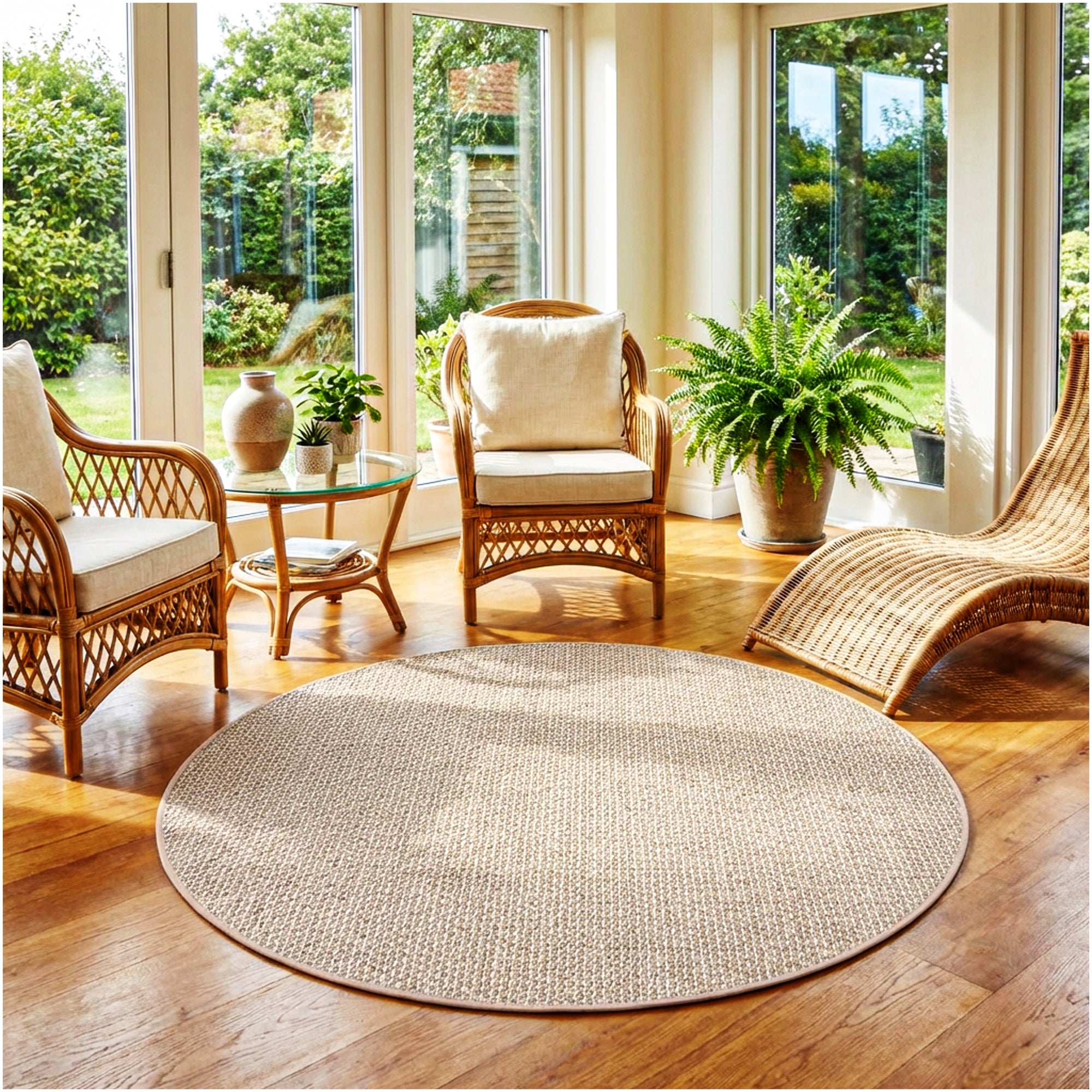 Berber Indoor-Outdoor Area Rug & Runner – Neutral Tones, Custom Sizes